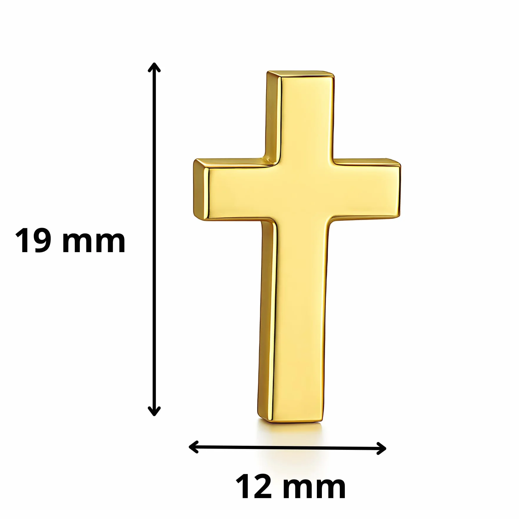 Zestaw dwóch złotych i srebrnych szpilek z krzyżem chrześcijańskim | Katolicki metalowy grawerunek laserowy w kolorze złotym | Katolicka przypinka do klapy religijnej, broszka dla mężczyzn i kobiet