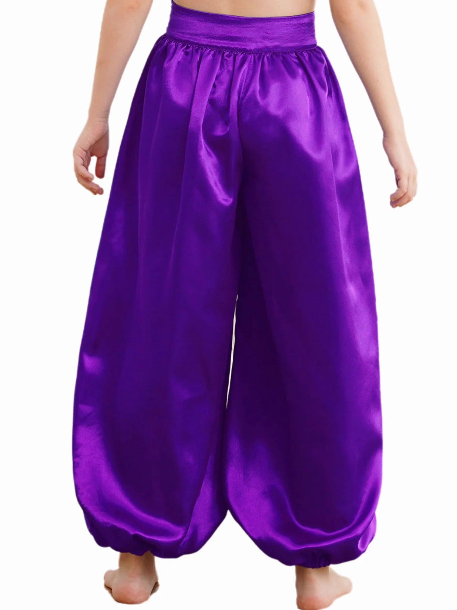 Dziecięce spodnie do tańca brzucha, rozciągliwe, haremki, wysoki stan, spodnie do tańca, luźne, slim fit, spodnie alladynki, legginsy, kostium karnawałowy