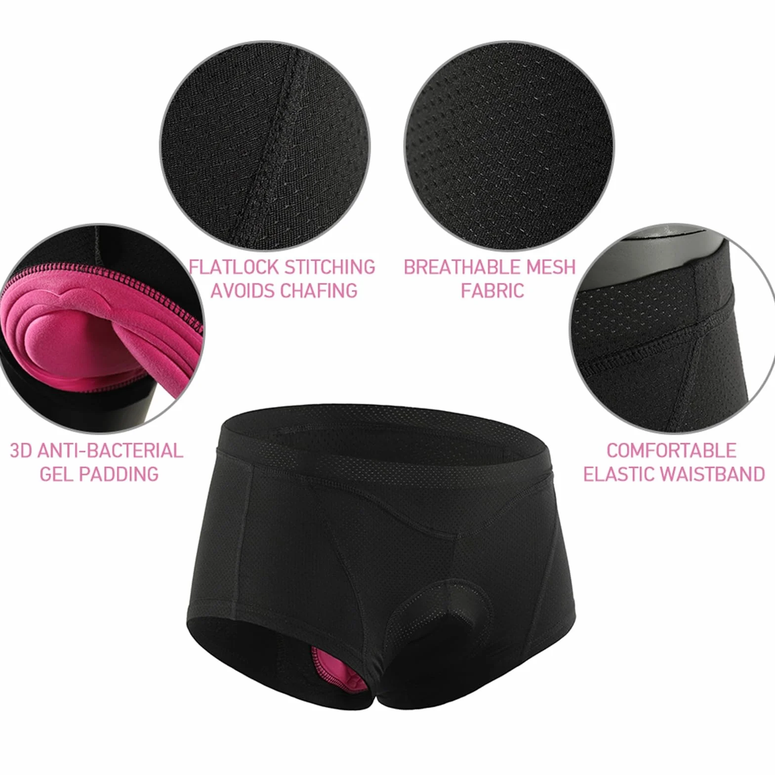 Spodenki Rowerowe, Legginsy Rowerowe Bielizna Rowerowa z żelową wyściółką 3D Damskie Spodenki Rowerowe Kompresyjne