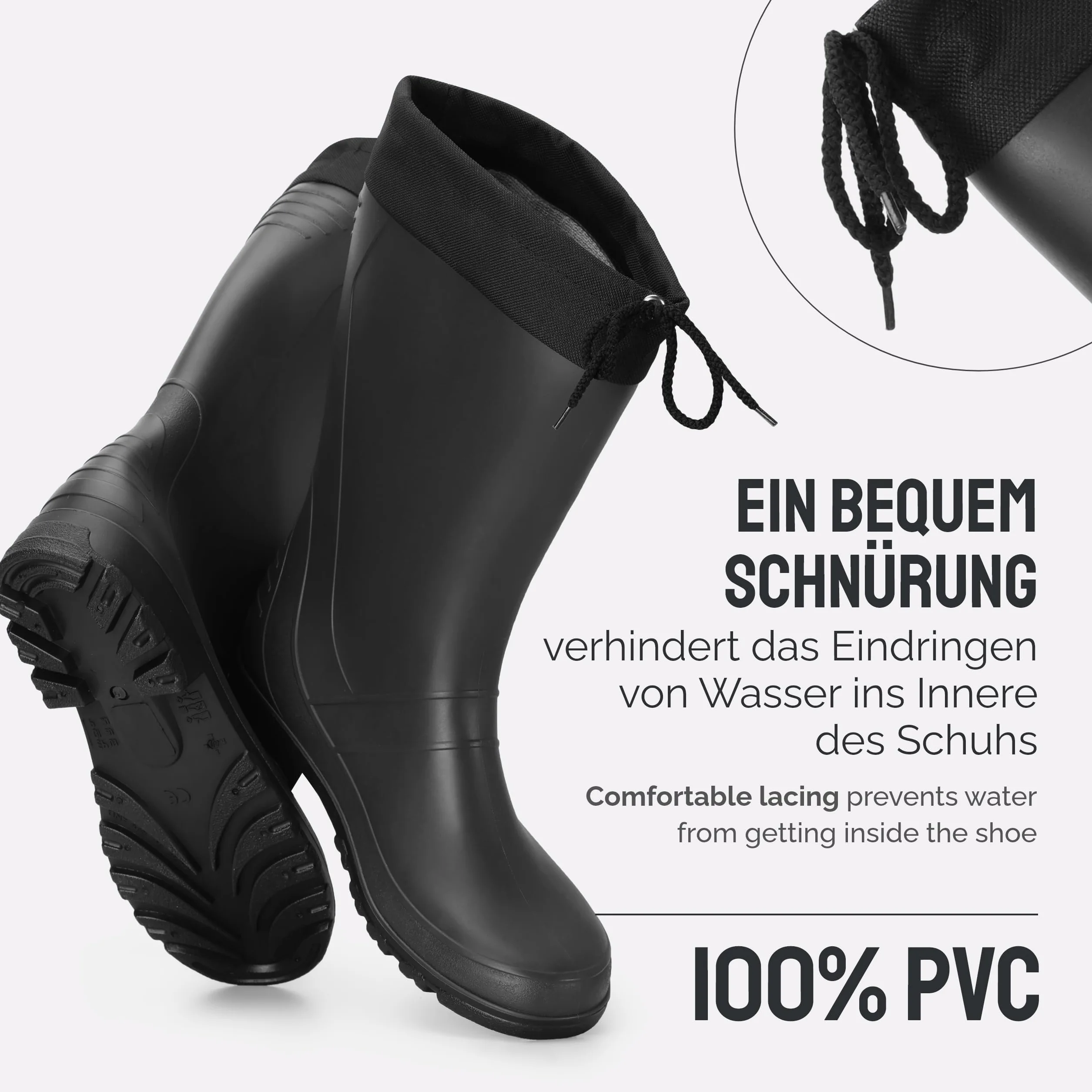 Ladeheid Damskie i Męskie Kalosze z PVC LA-958