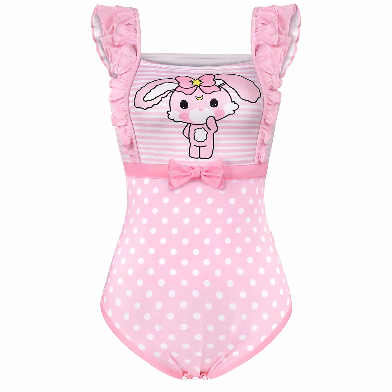 LittleForBig Śpioszki Onesie jedwabiste, marszczone paski, piżama, body - Usagi Camisole Onesie