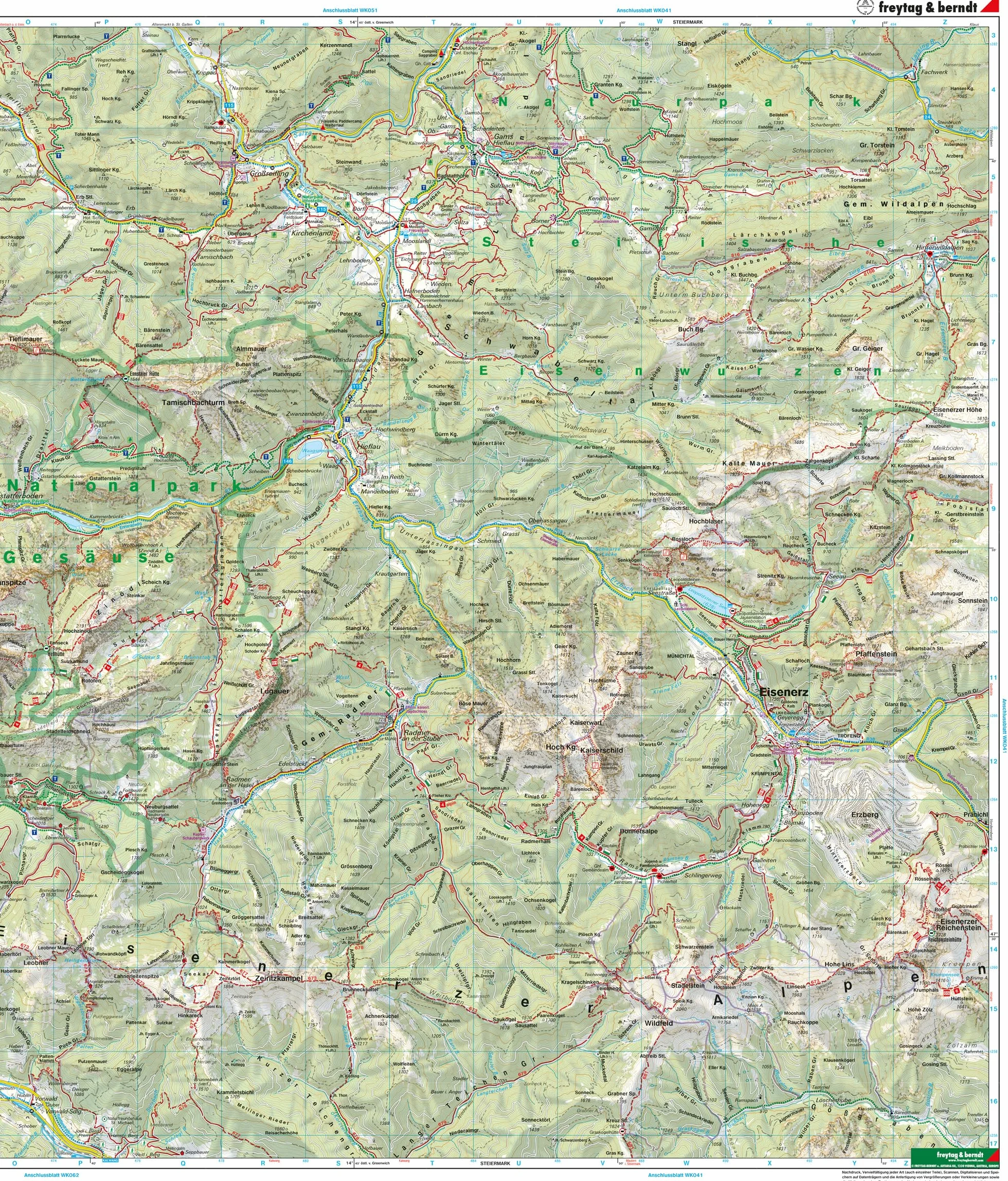 NATIONALPARK GESAUSE ADMONT: Serie Wandern + Freizeit spezial. Ortsregister: WK 5062