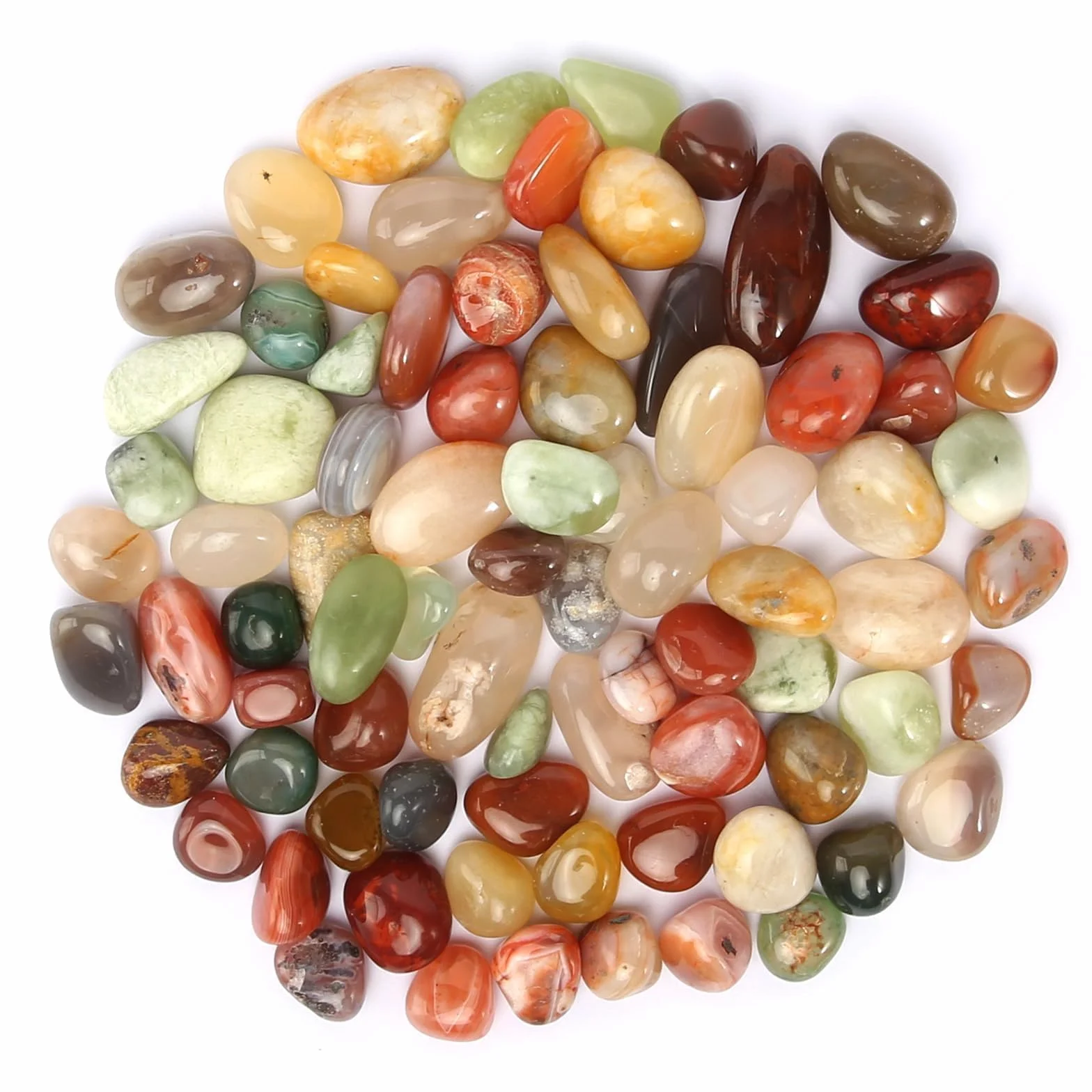 prota Naturalne kolorowe kamienie bębnowe, 500 g, kolorowe kamienie bębnowe, mieszanka kamieni szlachetnych, półszlachetne w różnych kształtach, 15 mm-30 mm, do poszukiwania skarbów, dekoracji