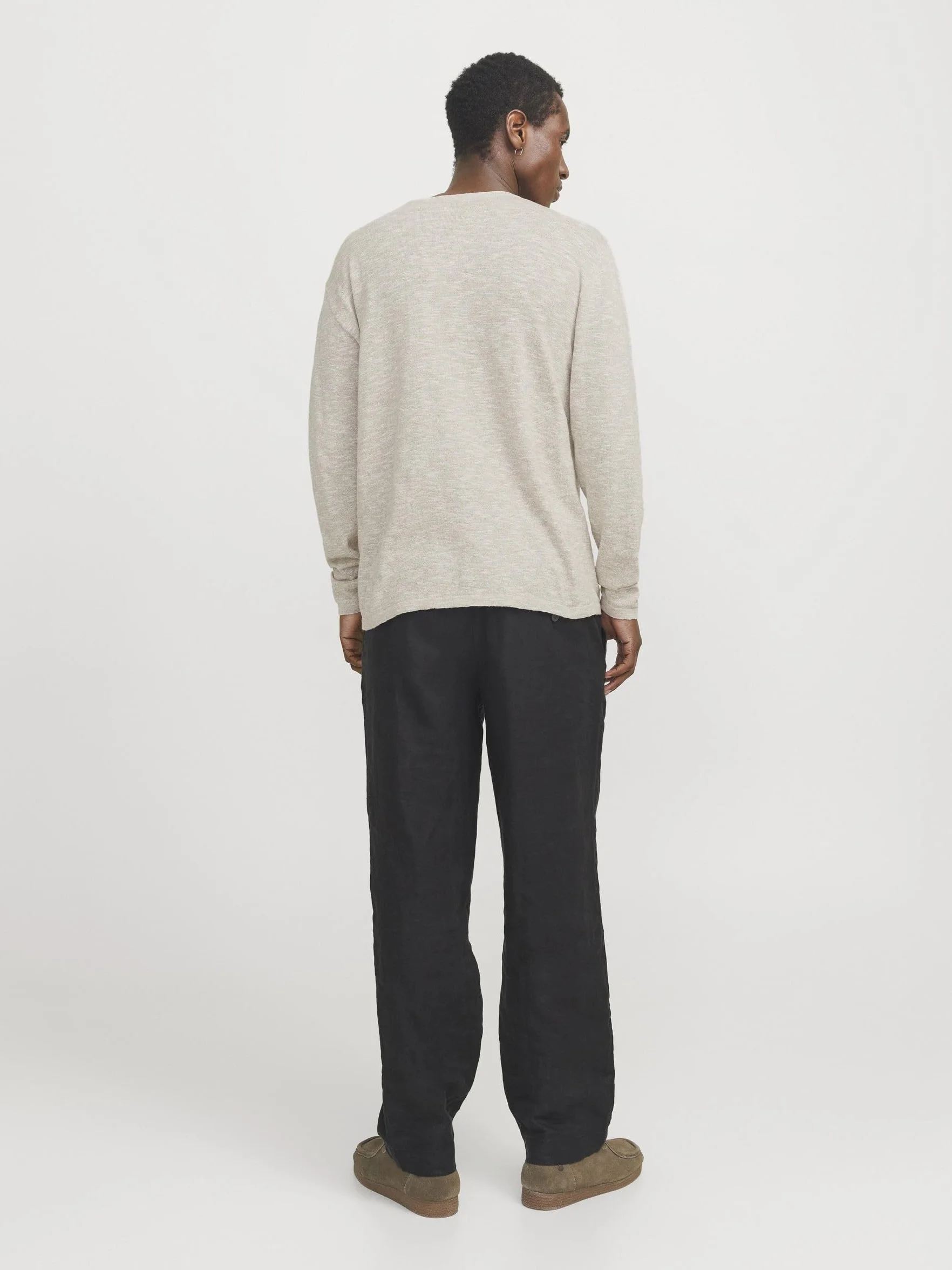 Jack & Jones YJESUMMER Knit Crew Neck SN, Crockery/Szczegóły: W. White, M
