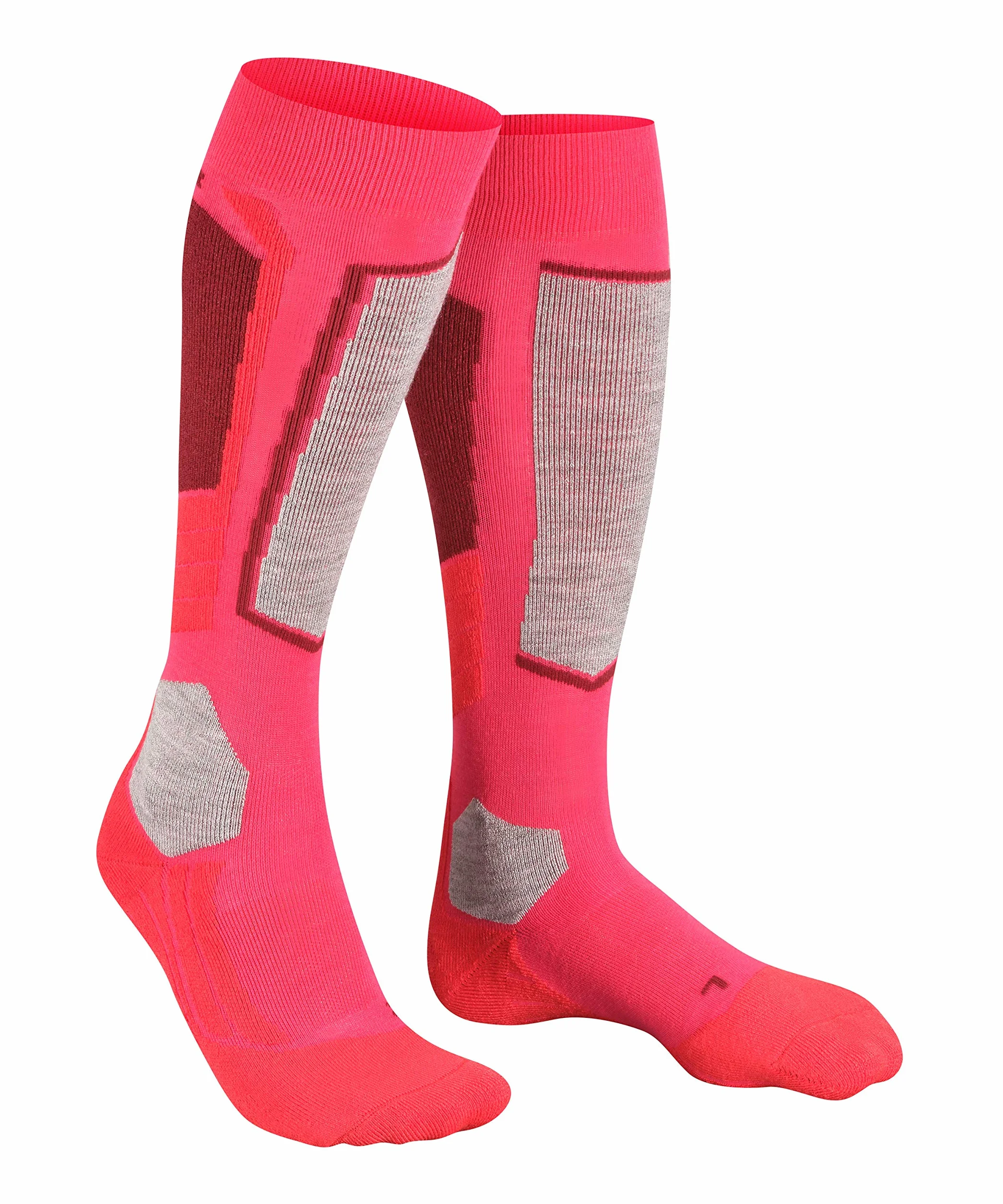 FALKE Kobiety Skarpety narciarskie SK2 Intermediate W Kh Wełna ciepłe grube 1 Para, Czerwony Rose 8680, 39-40