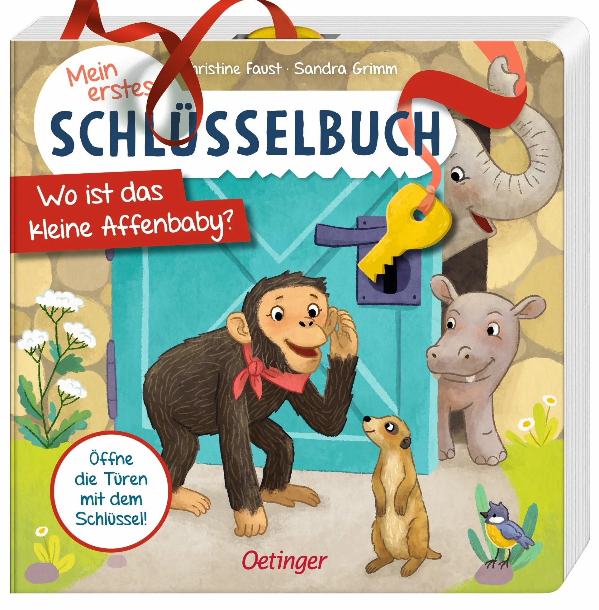Mein erstes Schlüsselbuch. Wo ist das kleine Affenbaby?: Spielbuch mit Schlüssel und Türklappen zum Öffnen für Kinder ab 2 Jahren