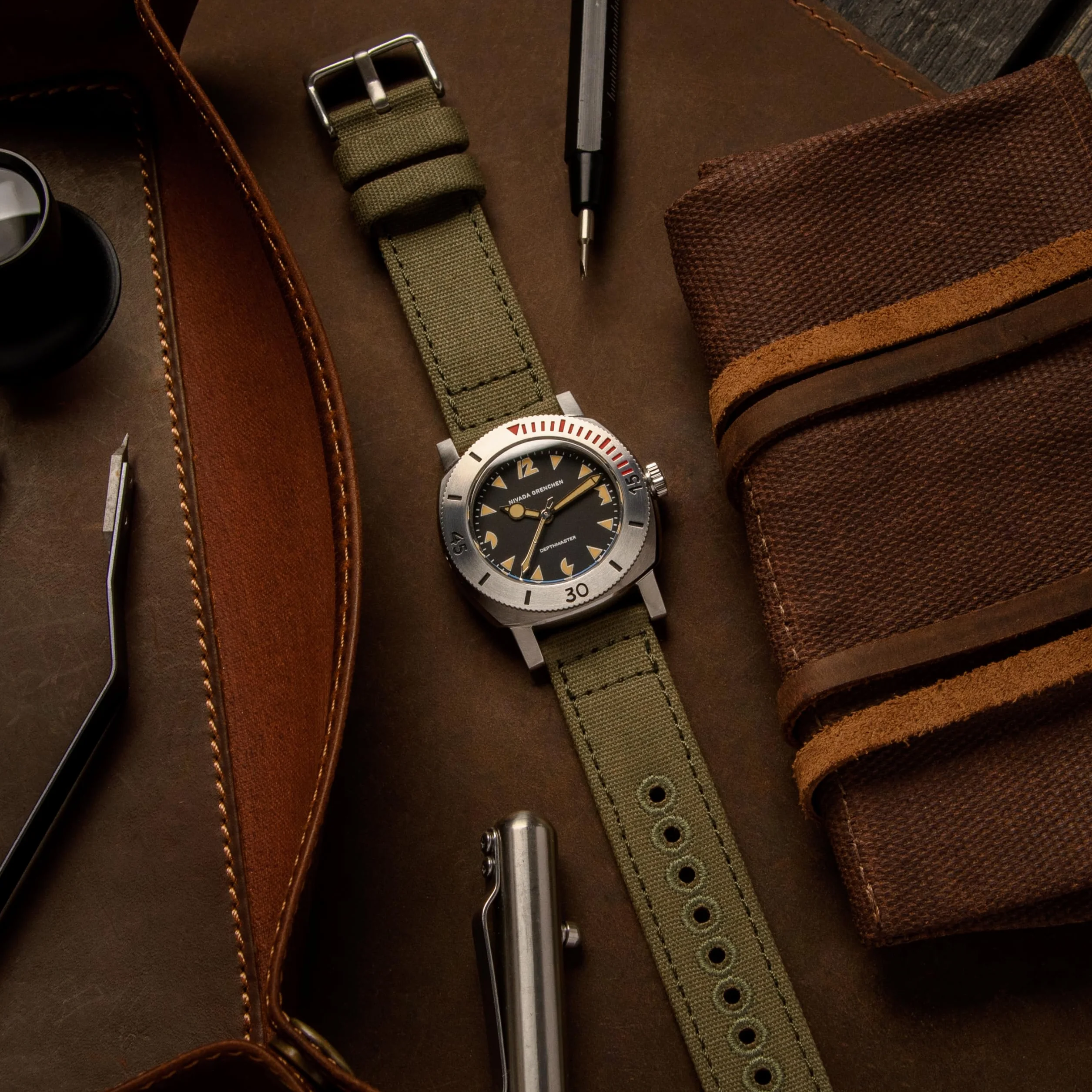 Archer Watch Straps - Materiałowa Bransoletka z Płótna do Zegarków Męskich i Damskich z Zapięciem - Różne Kolory