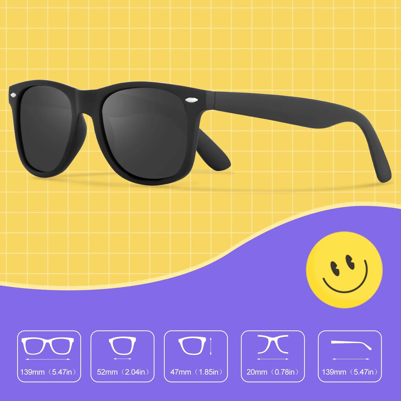 Okulary przeciwsłoneczne Polarized Męskie kwadratowe okulary przeciwsłoneczne Retro Ochrona UV400 Klasyczne okulary przeciwsłoneczne dla mężczyzn i kobiet Jazda samochodem Wędkarstwo Sport