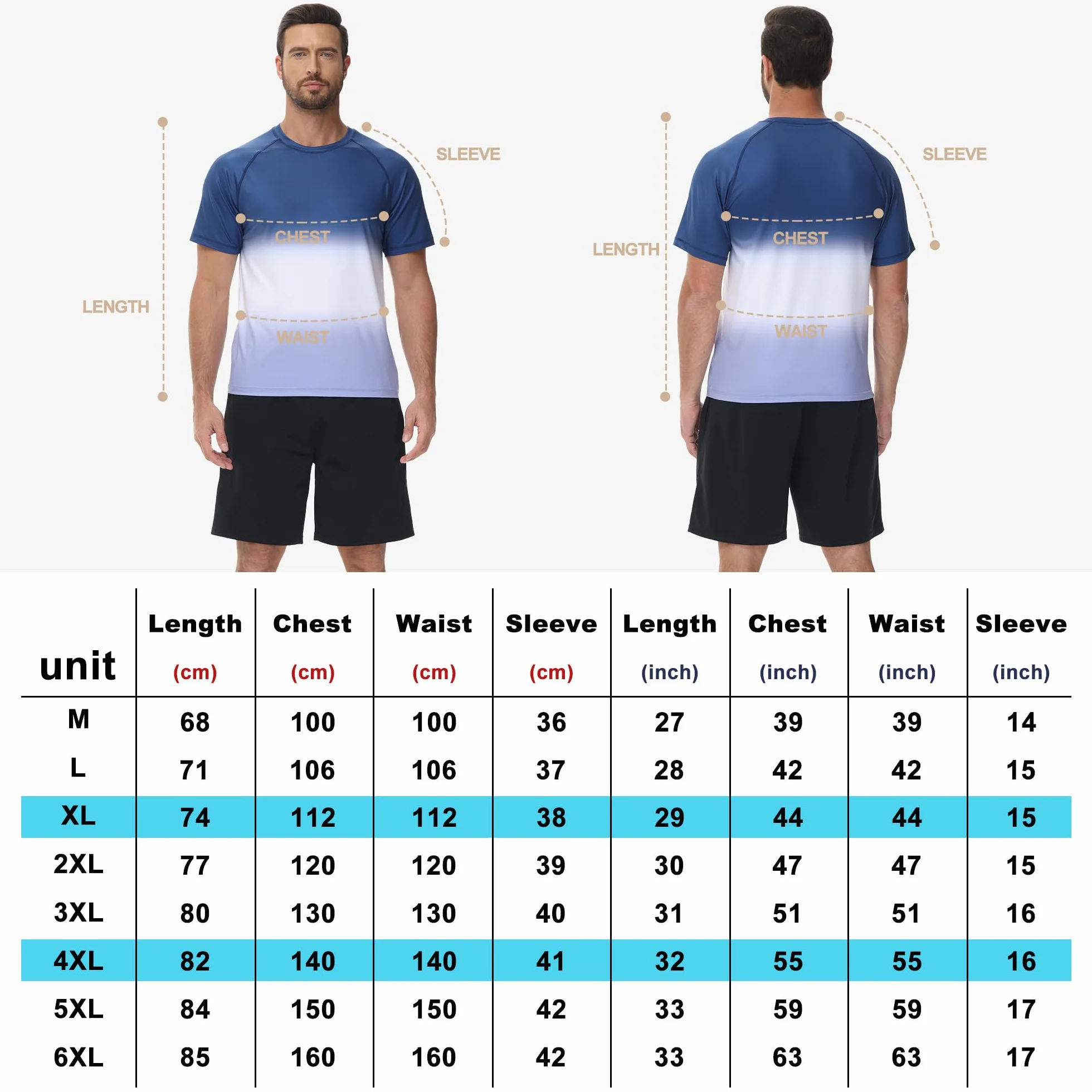 Huayuzh Koszulka męska UV Rashguard, koszulka do pływania, UPF 50+, szybkoschnąca, lekka, oddychająca, do surfowania, wędrówek