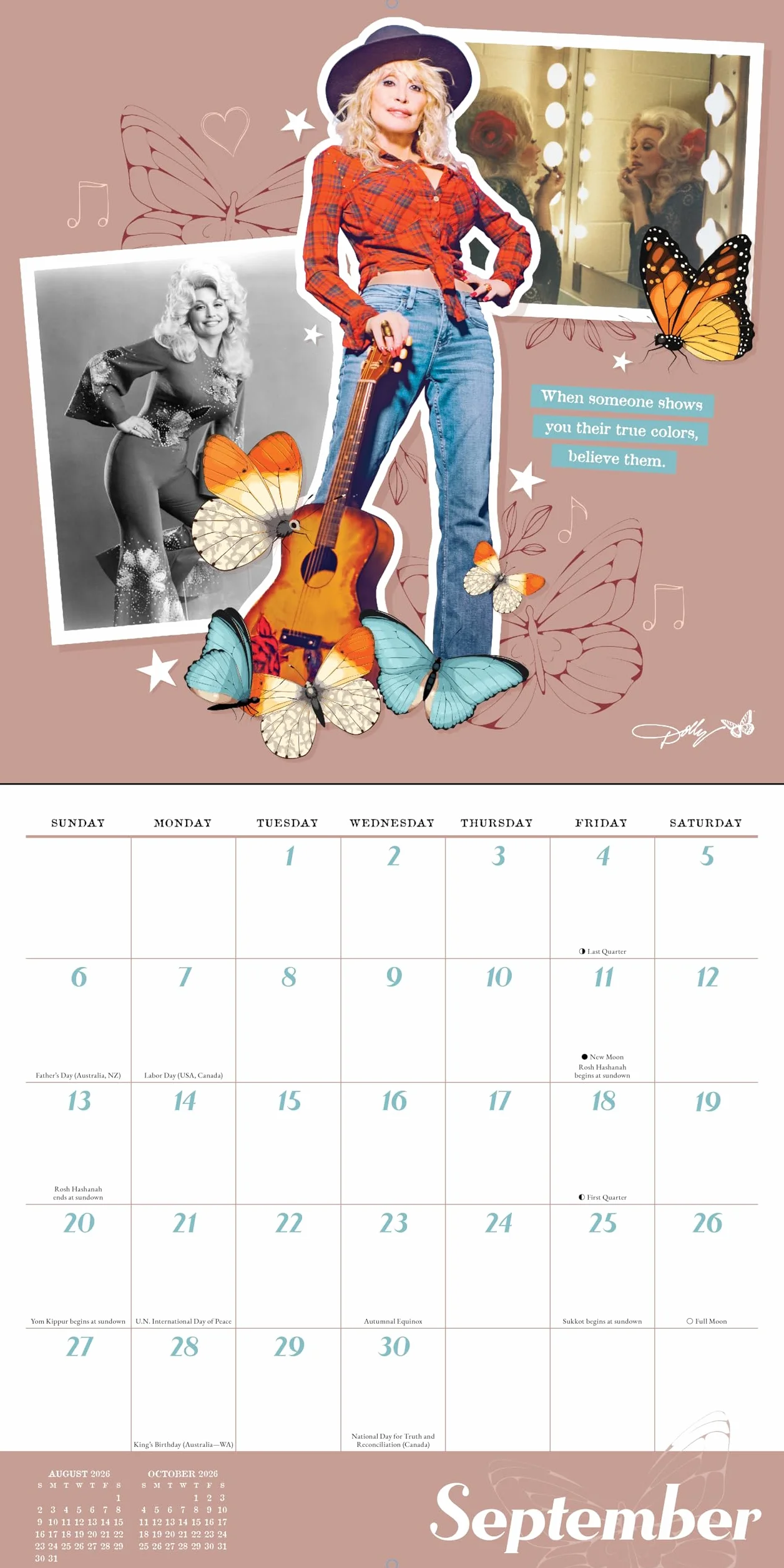 Dolly Parton 2026 Wall Calendar