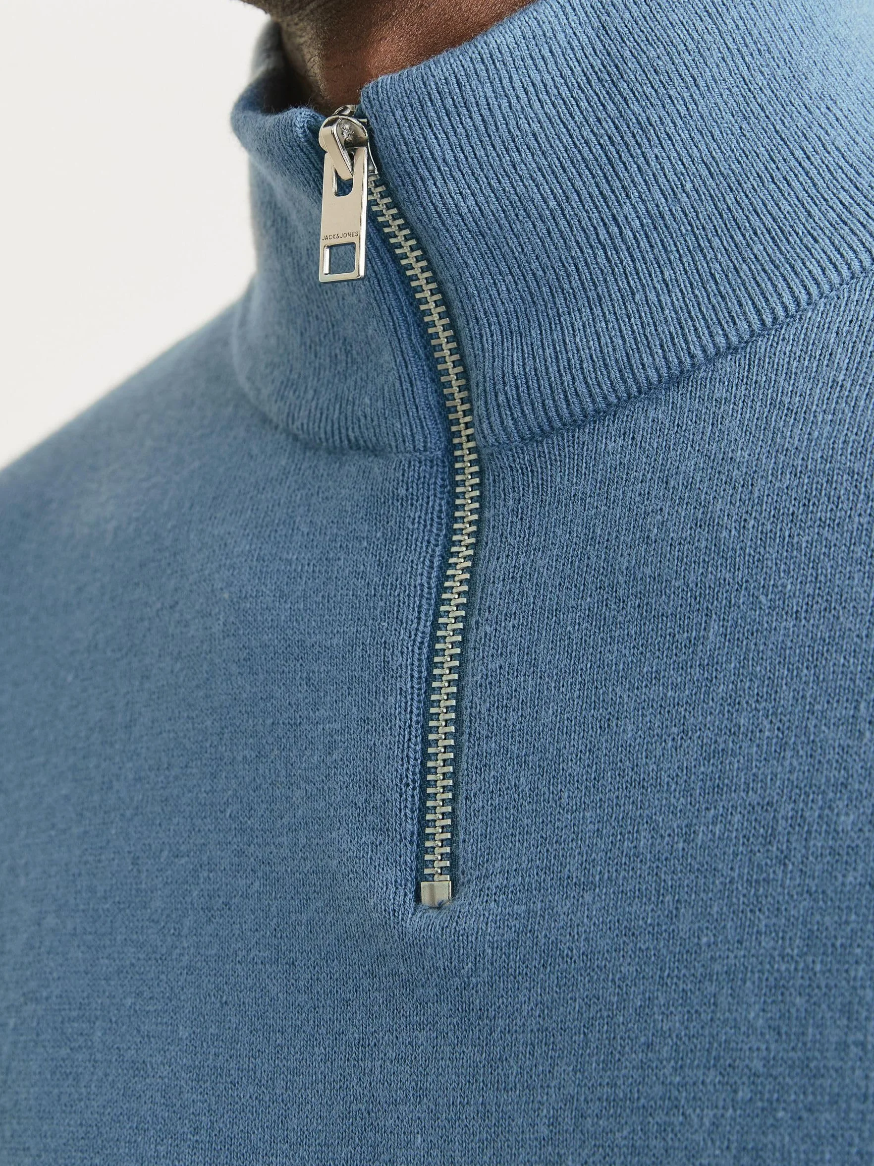 Jack & Jones JJEEMIL Knit Half Zip Noos, Oceanview, S