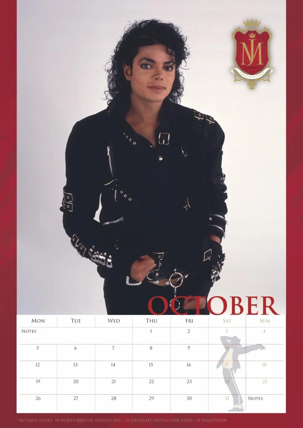 Michael Jackson Posterkalender 2026: Musikalische Begleitung durch das ganze Jahr mit der Pop-Legende Michael Jackson als Wandkalender.