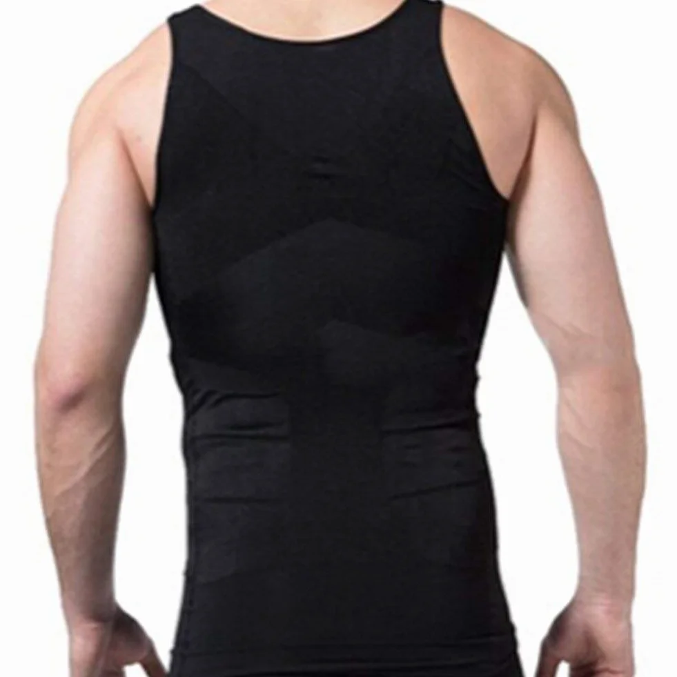 Męski Slimming Body Shaper Vest Shirt, Compression Muscle Tank