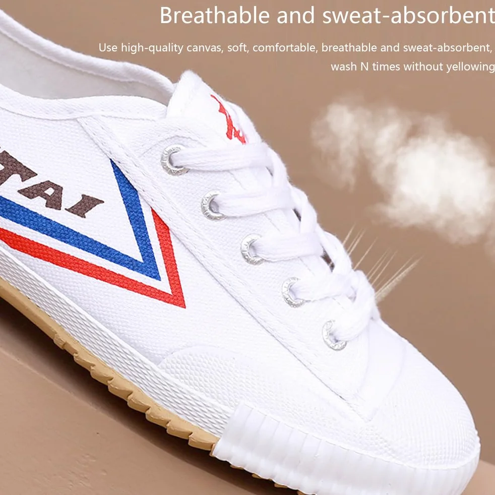 Buty do sztuk walki Unisex Tai-Chi Sneakers Shaolin Monk Buty do sztuk walki Moda Qigong Trainerss,White,40 EU