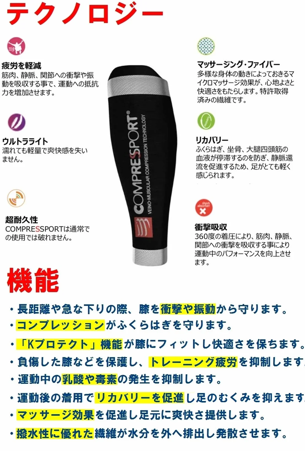 COMPRESSPORT Rękaw na łydki Uniseks Wadensleeve Calf R2 V2
