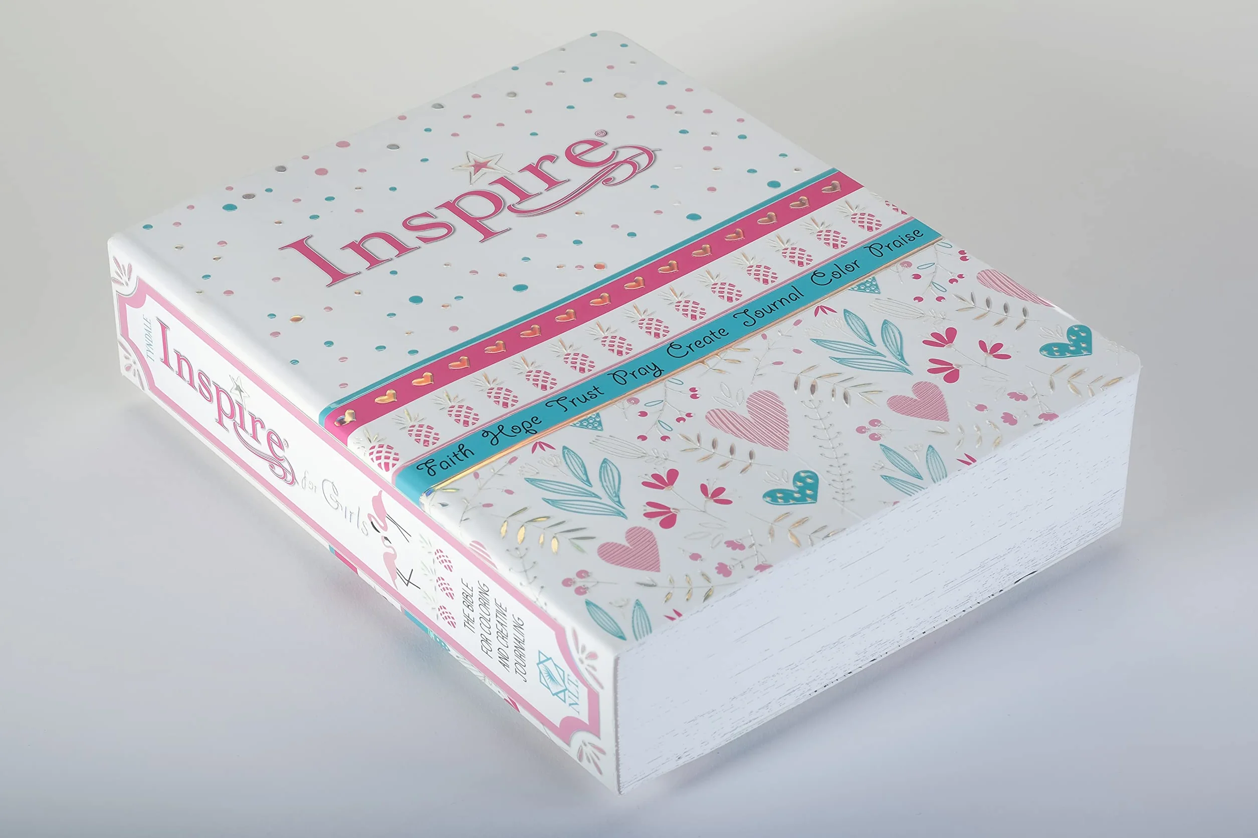 Inspire Bible for girls: New Living Translation, Coloring & Creative Journaling