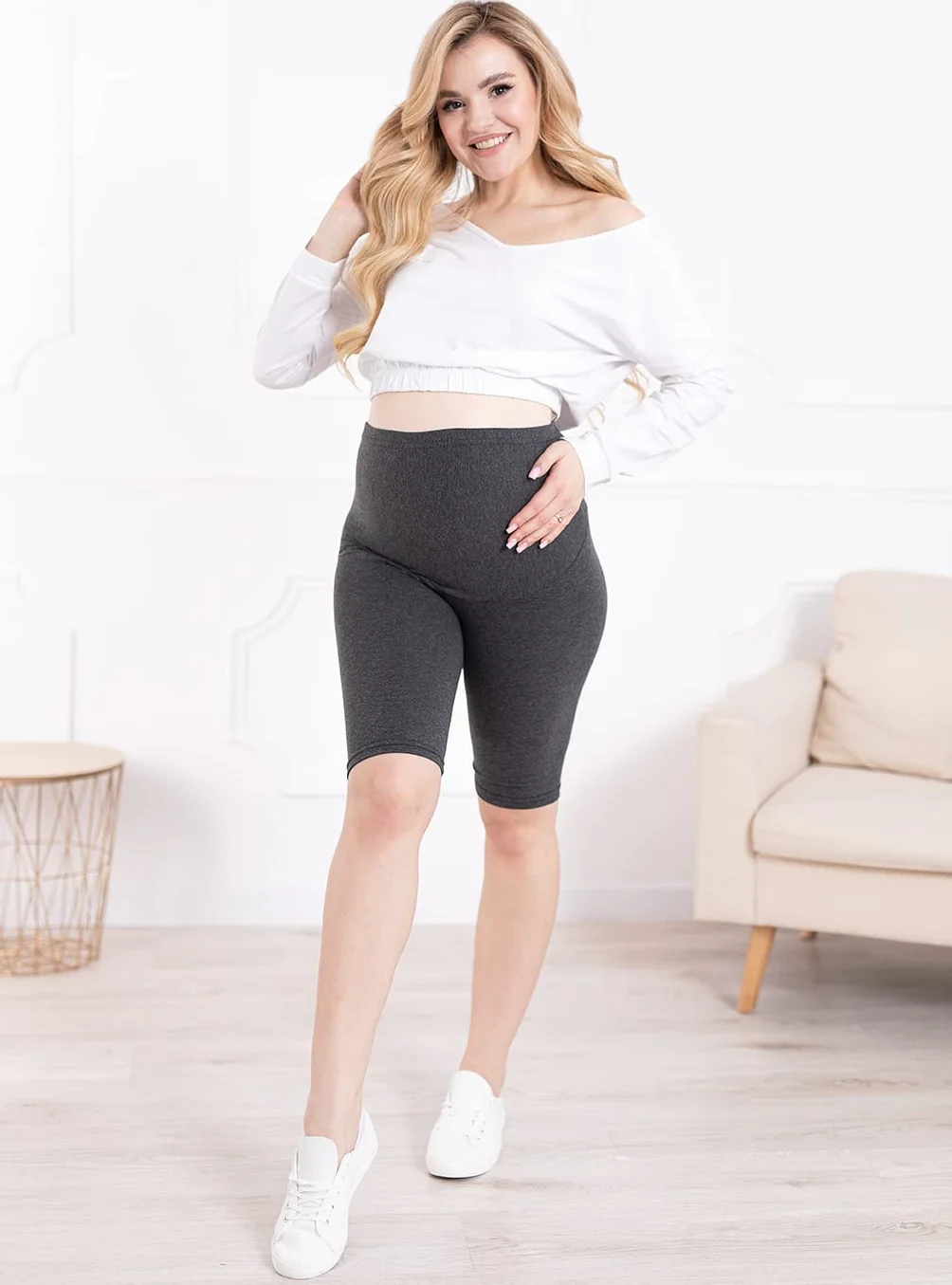 Formommy - Damskie Legginsy 1/3 Ciążowe Kolarki wyprodukowane w UE
