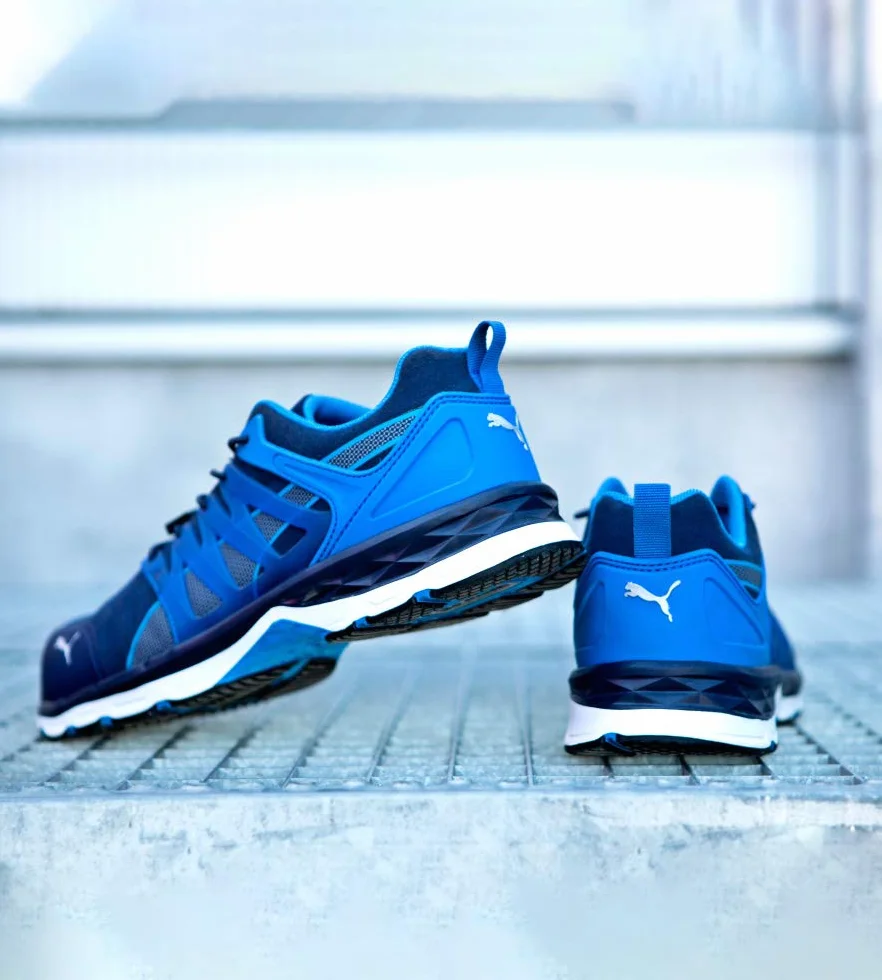 PUMA Safety Velocity 2.0 Blue Low buty robocze, buty ochronne, S1P SRC, czapka z włókna szklanego dla mężczyzn
