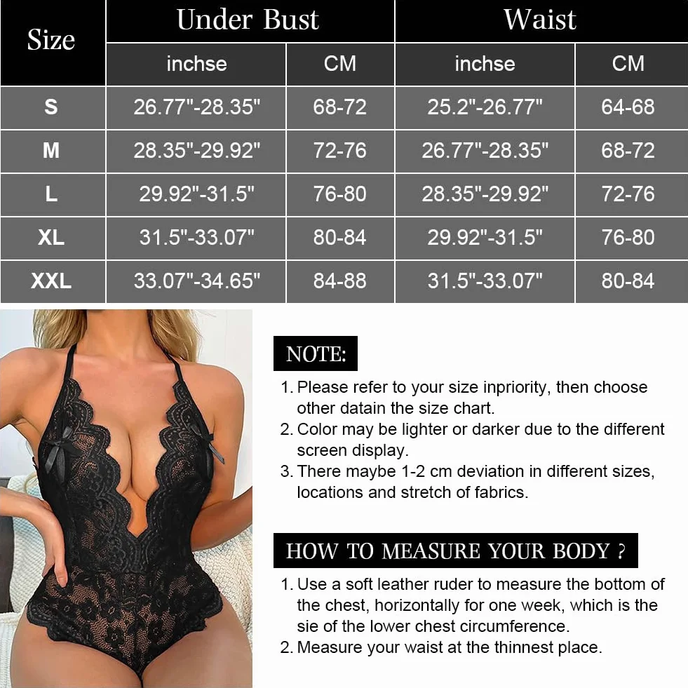 Koronkowa niegrzeczna jednoczęściowa bielizna koronkowa przezroczysta koronka Teddy Lingerie, bielizna damska seksowna bielizna nocna neglige uwodzicielska bez pleców, na body przyjęcie