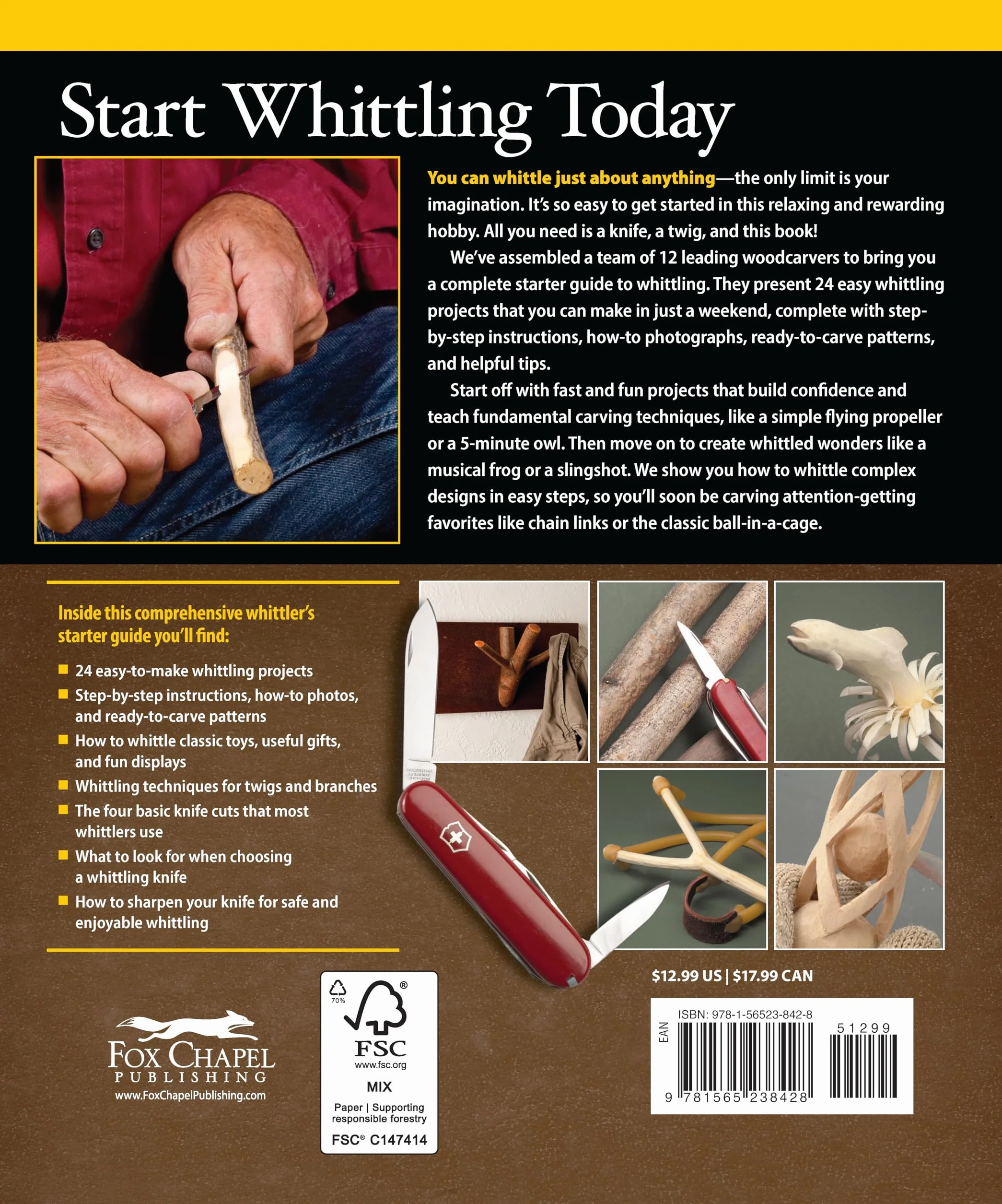 Complete Starter Guide to Whittling: 24 Easy Projects You Can Make in a Weekend