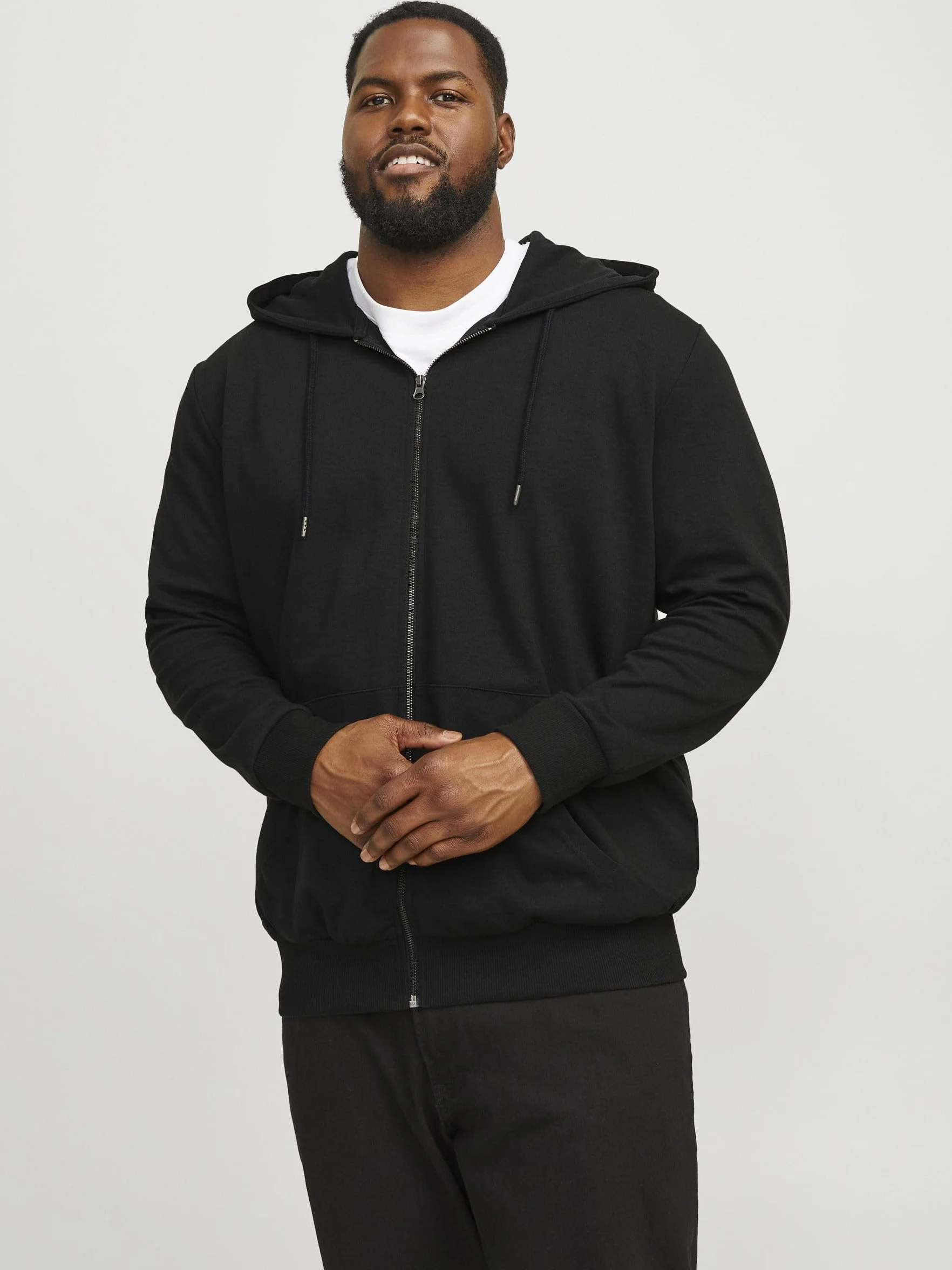 JACK & JONES Sweter rozpinany Mężczyźni Jjebasic Sweat Zip Hood Noos Ps