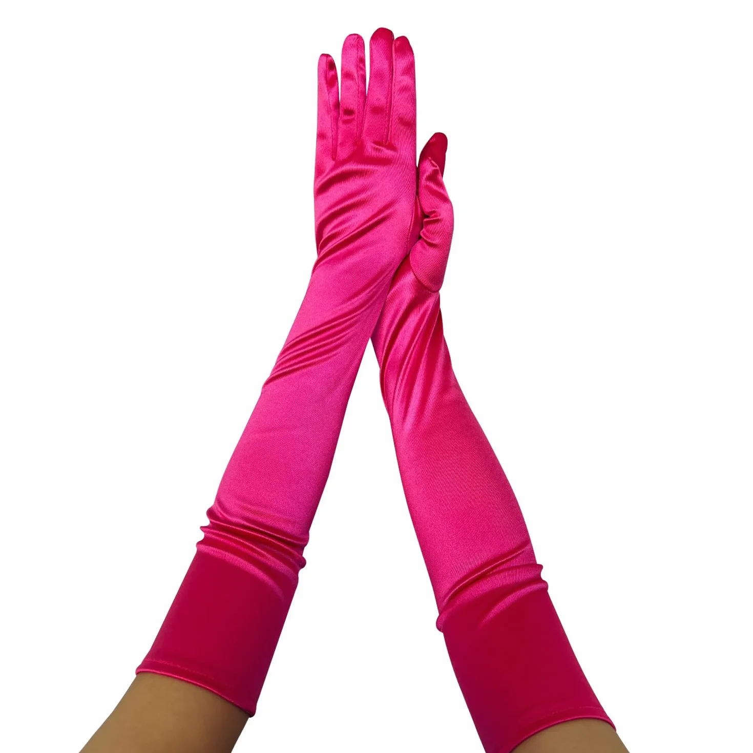 krautwear Damskie satynowe rękawiczki wieczorowe (52 cm) w wielu kolorach