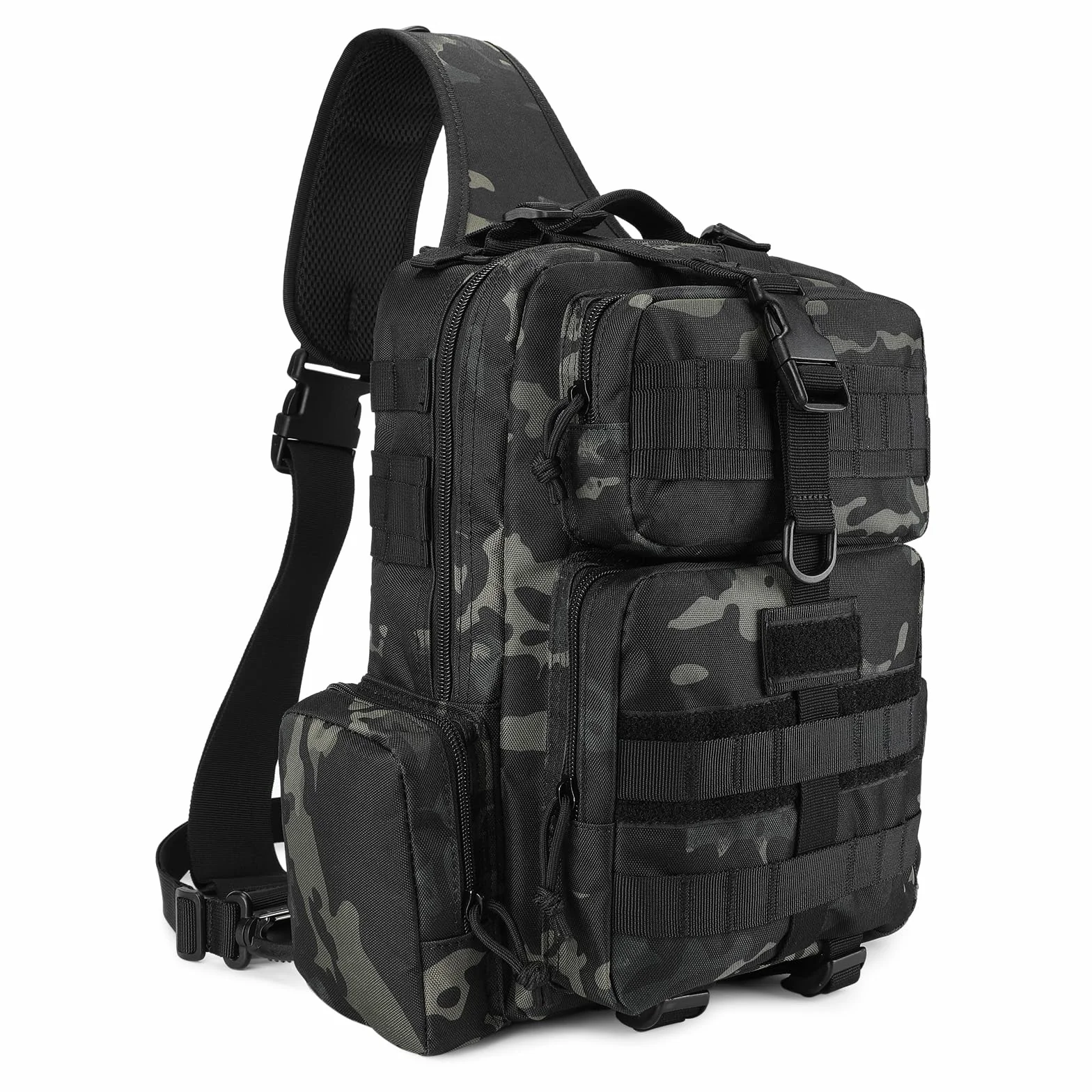 Taktyczna torba na ramię Crossbody Fishing Plecak Wojskowy Molle Torba na klatkę piersiową Duża torba na ramię na polowanie Bieganie Piesze wycieczki i jazda na rowerze