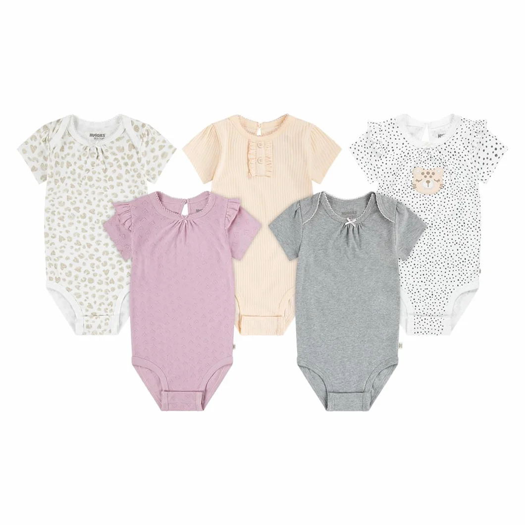 Huggies Little Hugs Zestaw bielizny dla dziewczynek (5 sztuk), różowy/szary/beżowy, 12 miesięcy