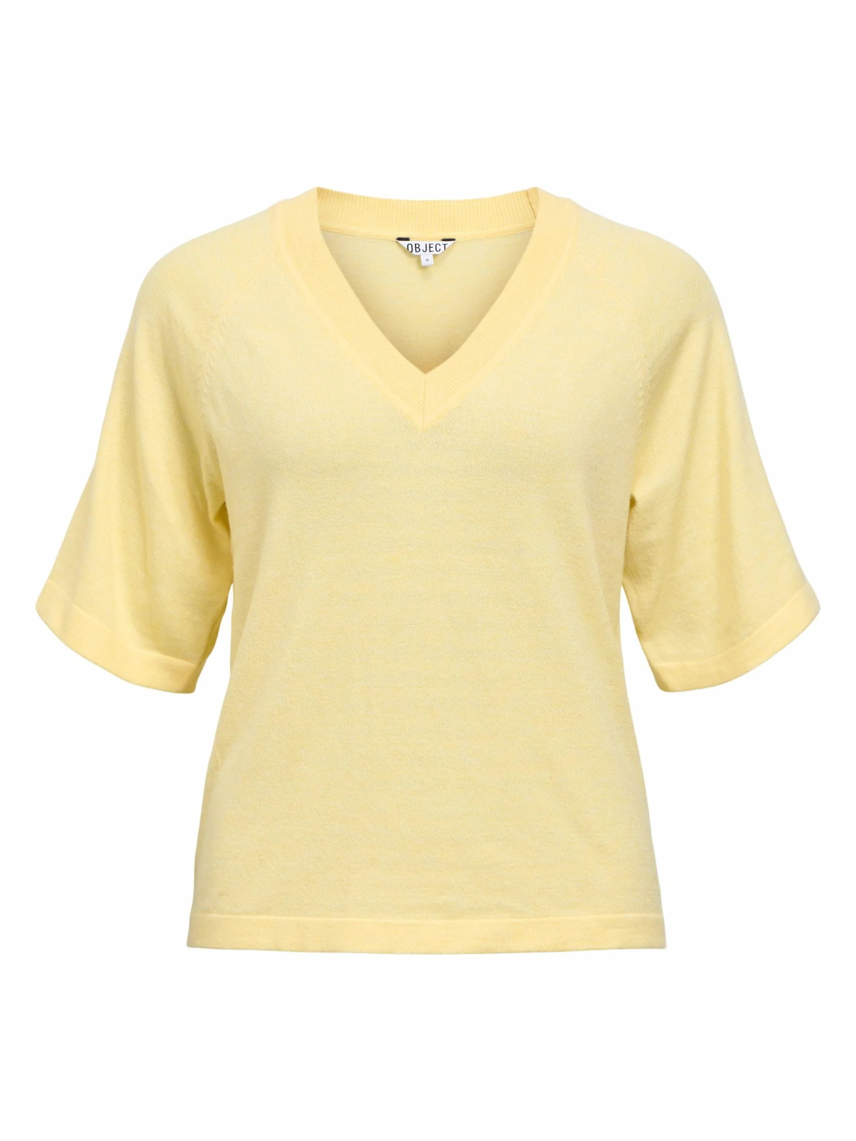 Objthess 2/4 Lo V-Neck Knit Top Noos, Karanda Red, M