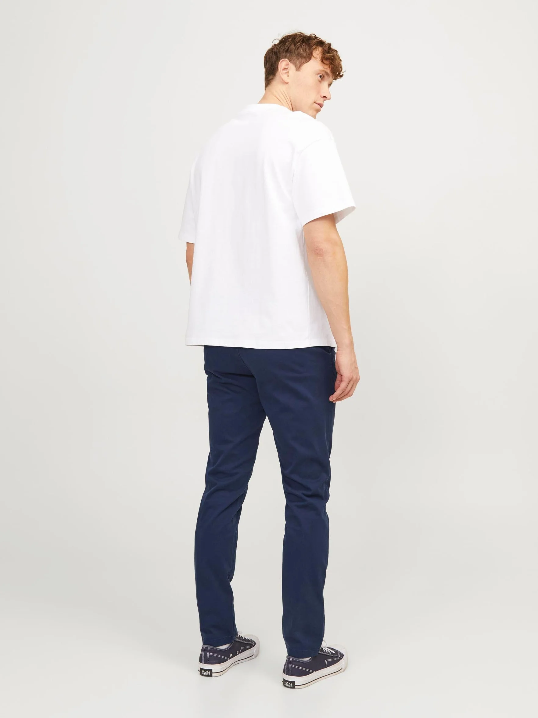 Mêskie Spodnie Chino Slim Fit z Elastanem Ostrzy¿one nogawki Pasuje do Marki JPSTMARCO JJBOWIE
