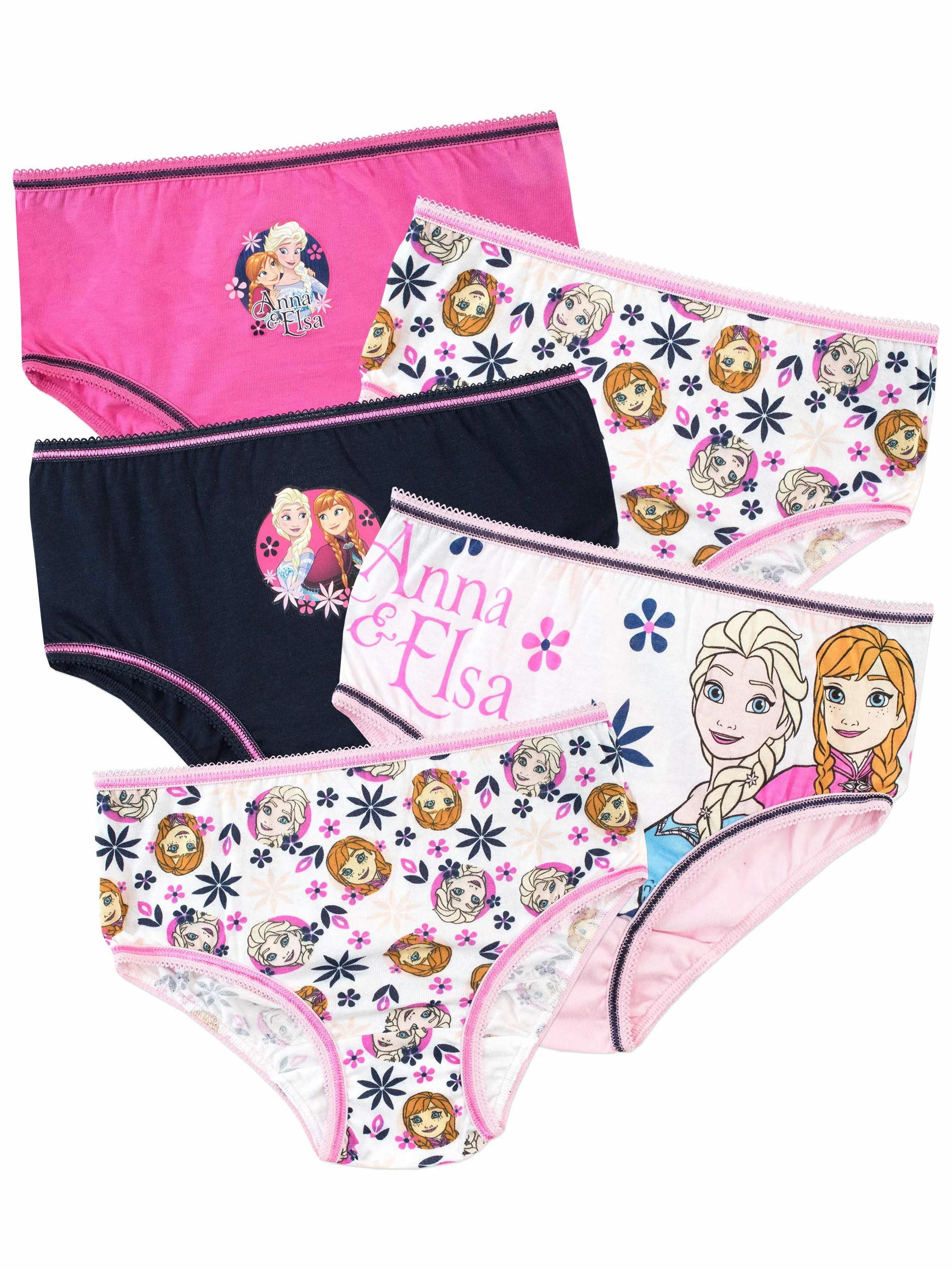 Disney Majtki dziewczęce | Frozen Slip Opakowanie 5 sztuk | Anna & Elsa