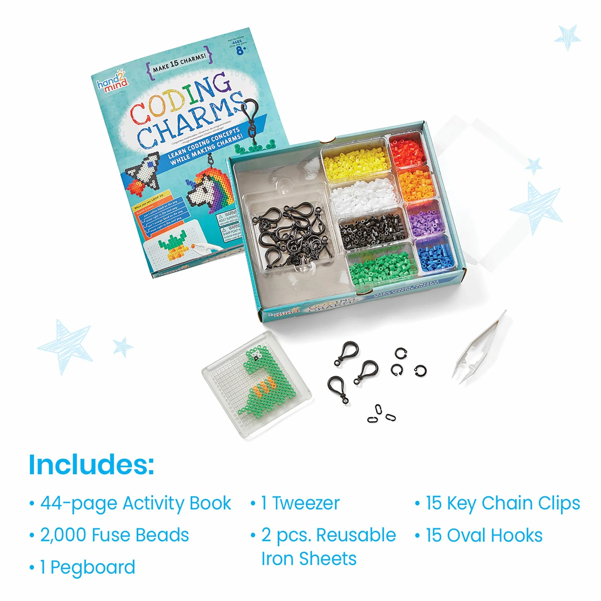 Learning Resources 93398 Kodowanie Charms, wielokolorowe