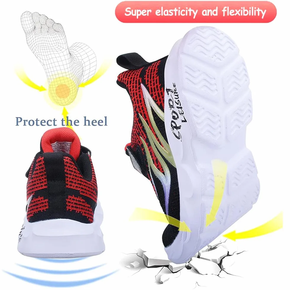 Buty Dziecięce Chłopców Dziewczynek Trampki Sneakers Halowe Sportowe Outdoorowe Shoes Do Biegania Na Czas Wolny Niebieski 26-37 EU
