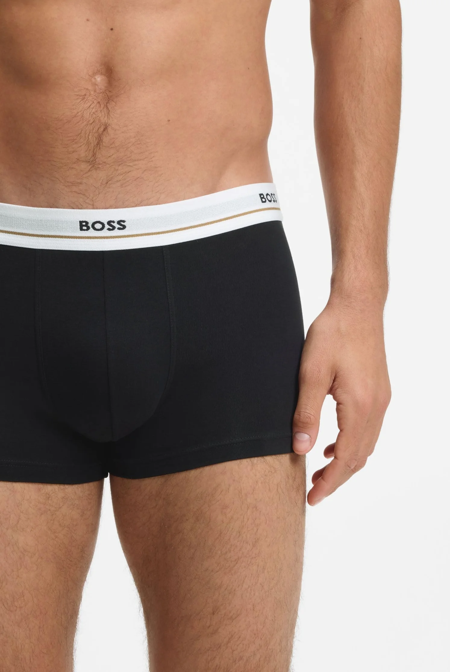 Boss Mężczyźni Essential Bokserki, Czarny/Szary, L