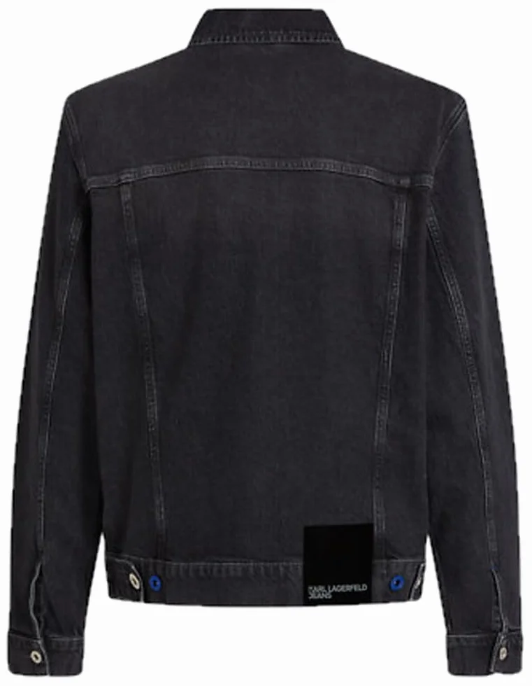 Karl Lagerfeld Jeans, Męskie, Regularna Kurtka Dżinsowa, Regular Fit, Szary, L