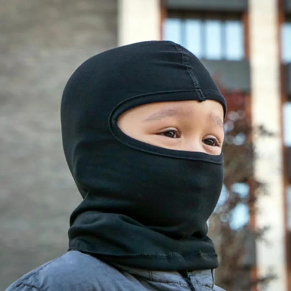 Bavooty 2 sztuki kominiarki dziecięcej, czarny, Rozmiar uniwersalny