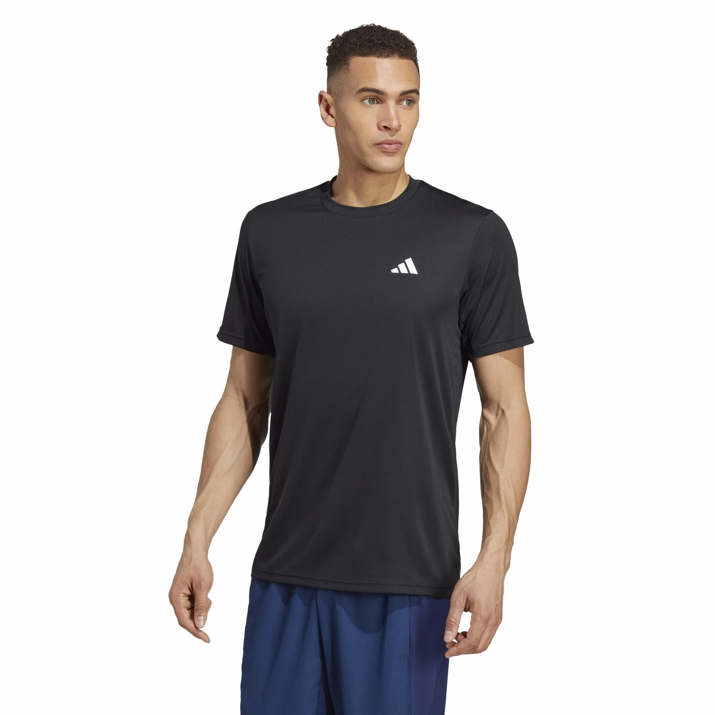 adidas Mężczyźni Train Essentials Training Tee, Black/White, L