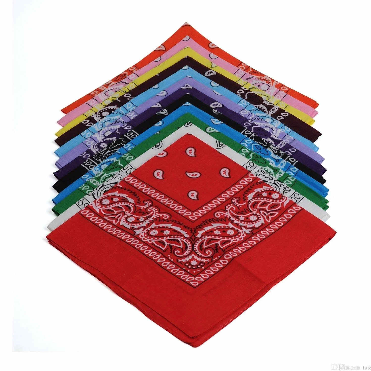 Boolavard 100% bawełna, bandany z oryginalnym wzorem Paisley | kolor do wyboru nakrycia głowy / szal do włosów, wiązanie na nadgarstku, opaska na głowę, Rosa, 55 x 55cm