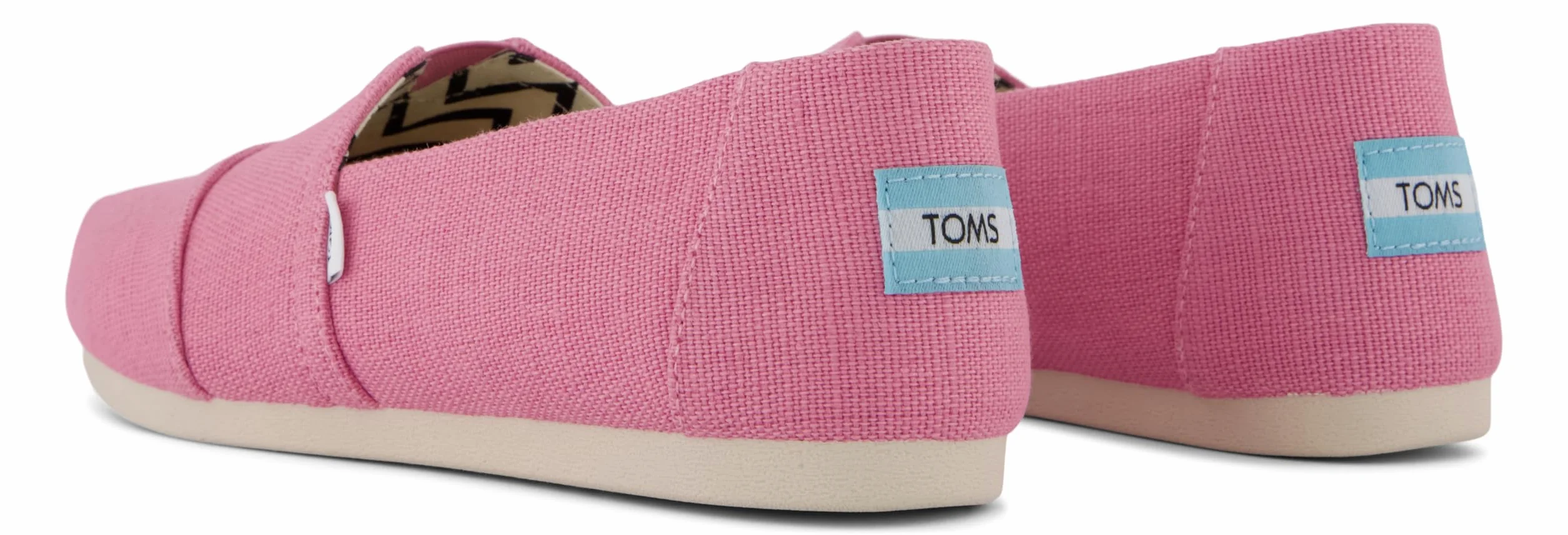 TOMS Damskie mokasyny Alpargata płaskie, różowe płótno dziedzictwa, 38 EU, Różowe płótno dziedzictwa, 37.5 EU