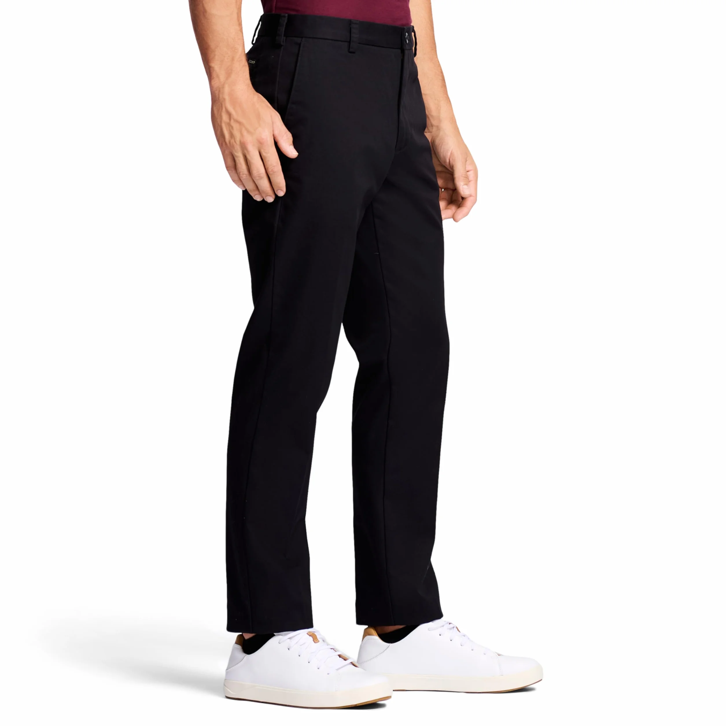 Izod American Chino Flat Front Straight Fit Pant - Nieformalne spodnie Mężczyźni