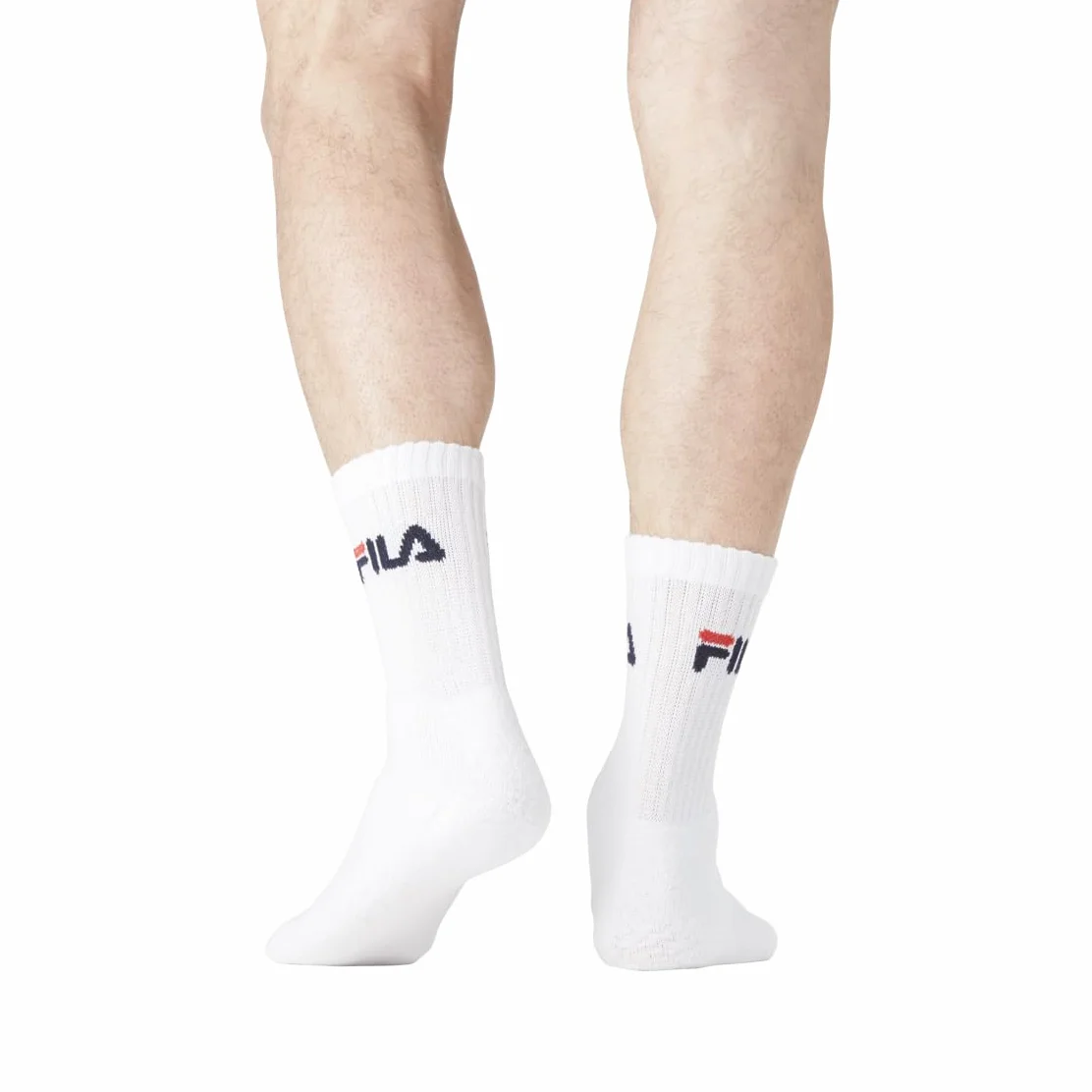 Fila Bawełniane skarpety sportowe męskie, wygodne, miękkie w dotyku (zestaw 6 sztuk), biały, 43/46 EU