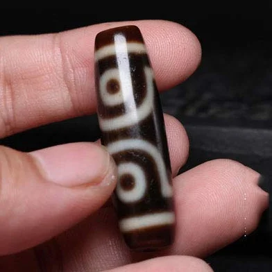 Naturalny agat, szczęśliwe trzy oczy, koraliki Dzi, Tybet, oryginalny wisiorek Millennium, akcesoria, ochrona przed złem, bezpieczne otwieranie amulet, Kamień, Agat