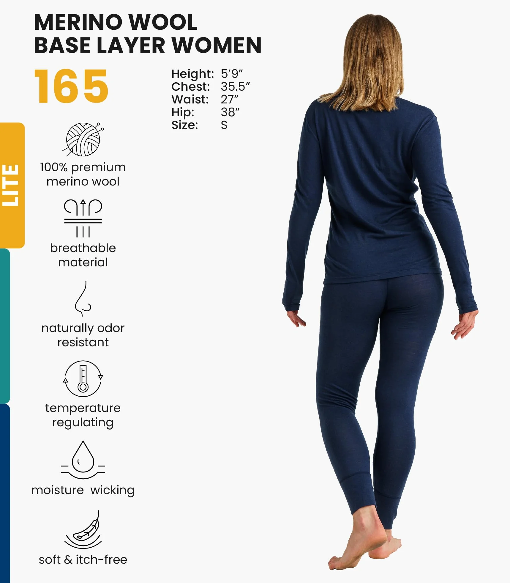 Legginsy damskie z wełny merynosów, 100% bielizna termiczna z merynosów, spodnie dla kobiet, lekkie, średniej wagi, ciężkie + wełniane skarpety