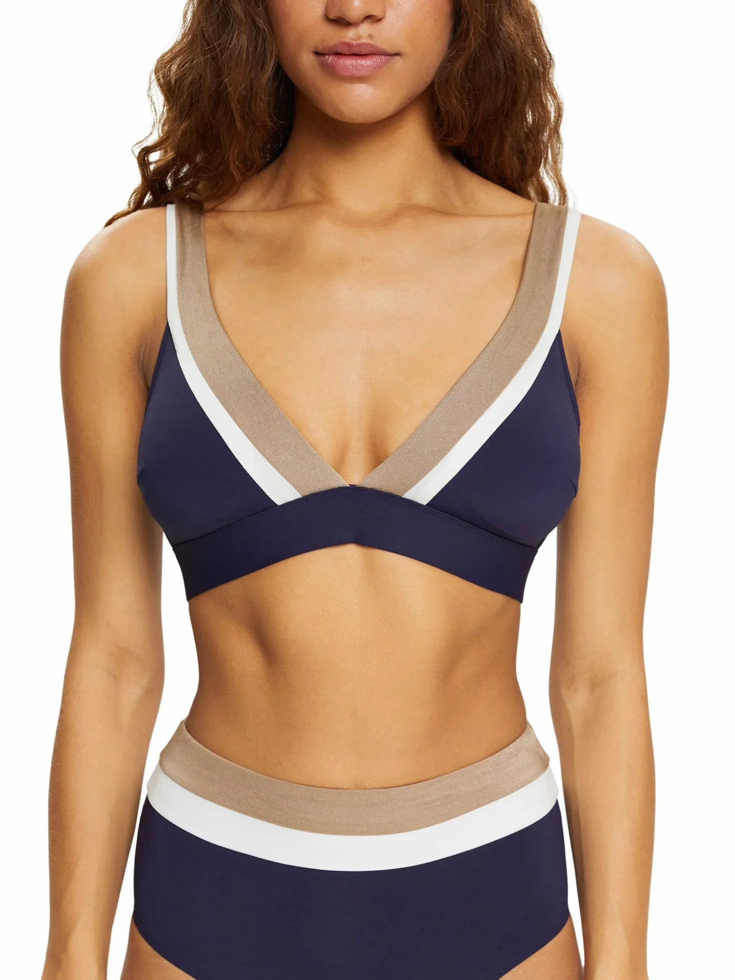 ESPRIT Damskie body Tayrona Beach RCS pad.Bra Bikini, granatowe, 40, grantowy, 40