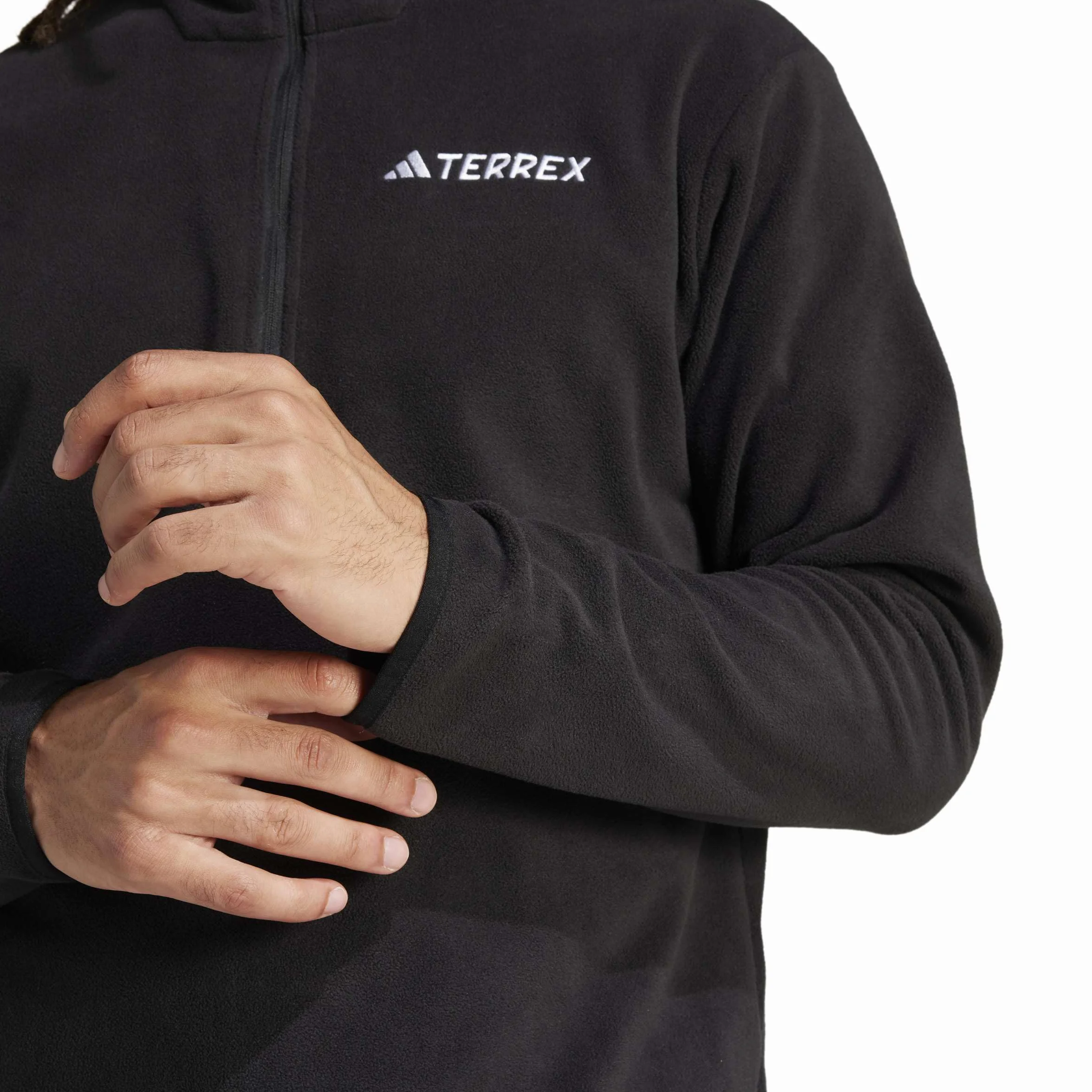 adidas Mężczyźni Terrex Multi Essentials Half Zip Fleece Jacket, black, L