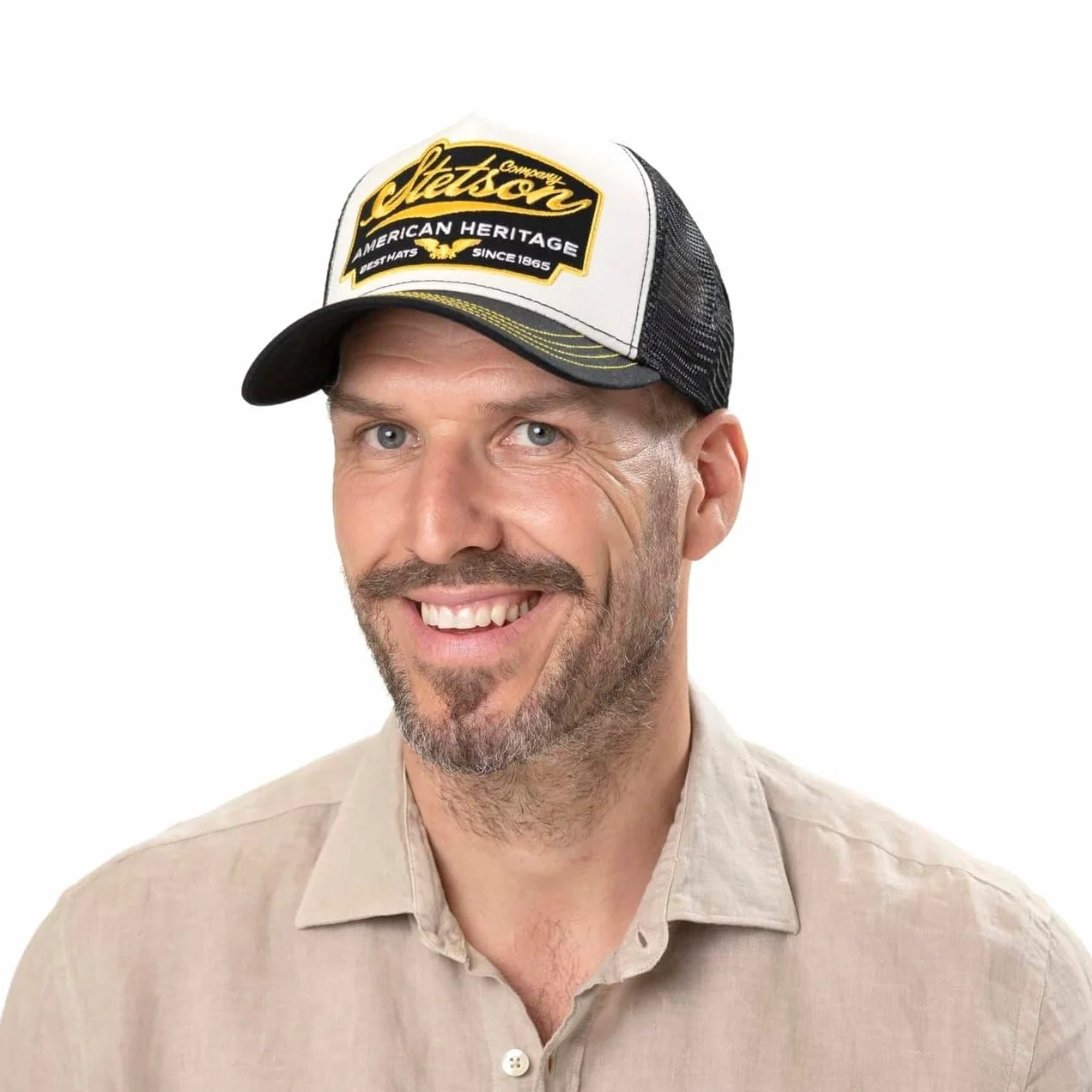 Stetson Czapka American Heritage TruckerKobiety/Mężczyźni - z meshu baseball cap snapback Snapback, daszkiem wiosna-lato jesień-zima Lato - One Size czarny