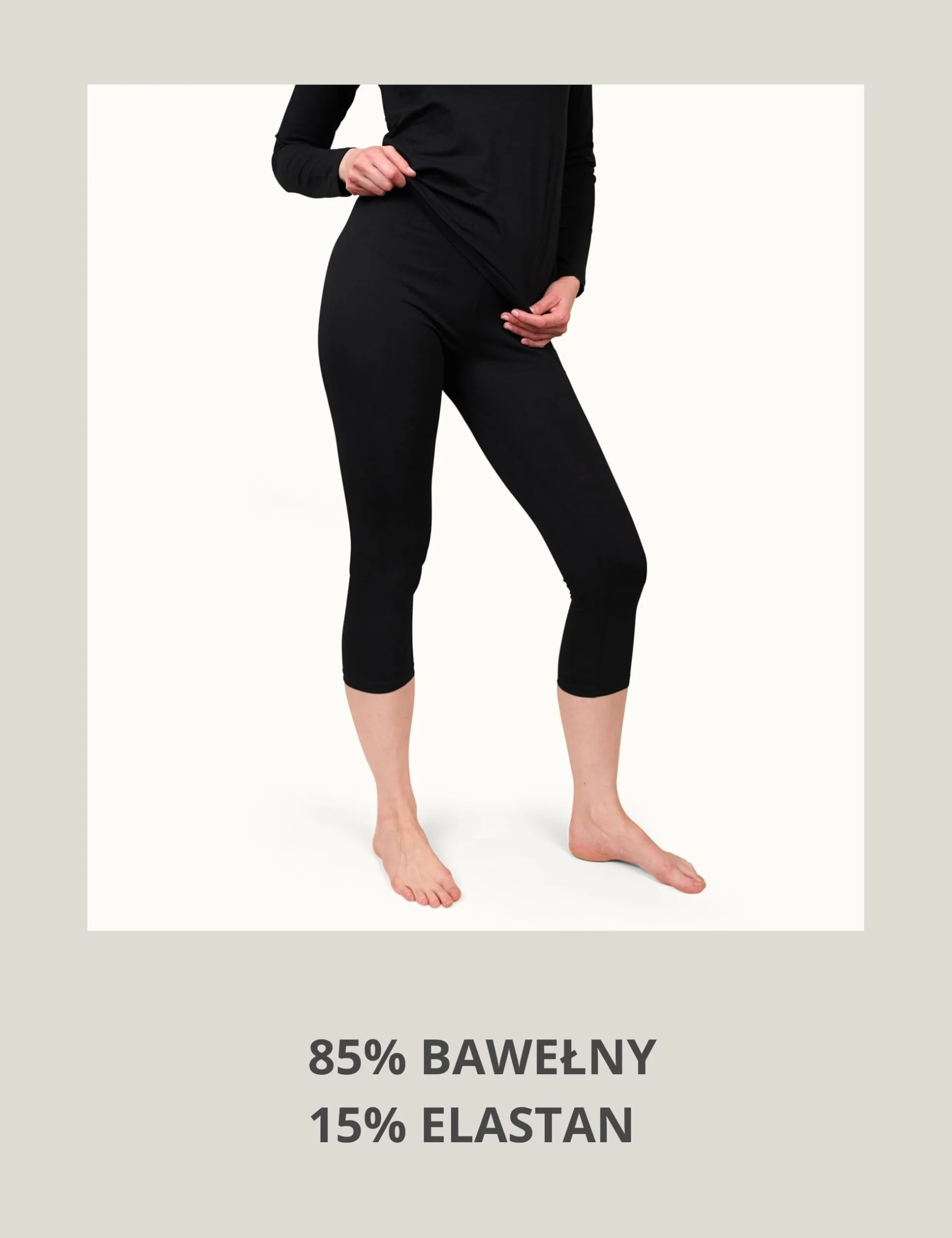 Basic Treasure 1 para legginsów Capri Damen 3/4, wysoka talia Fitnesshose Gym 3/4, 95% Baumwolle, Kurze Legginsy, Blickdichte Yogahose ¾