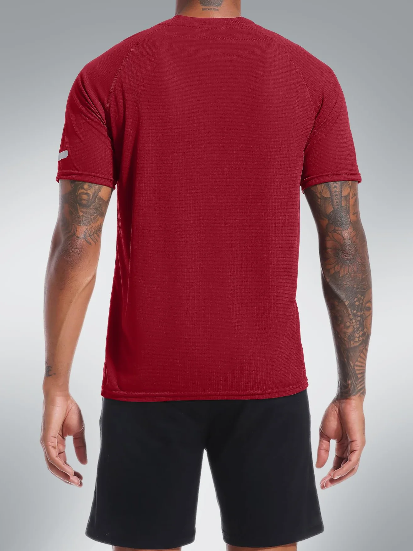 Męskie koszulki do biegania UPF 50+, ochrona przed słońcem, Rash Guard, koszulka Quick Dry SPF UV Swim Short Sleeve Shirts