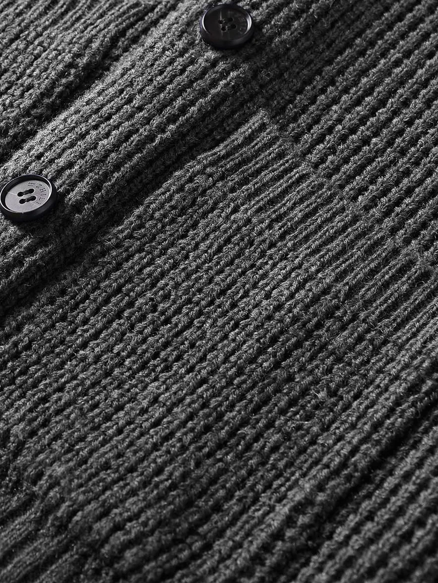 Męski Shall Collar Pullover Casual Slim Fit Gruby kardigan