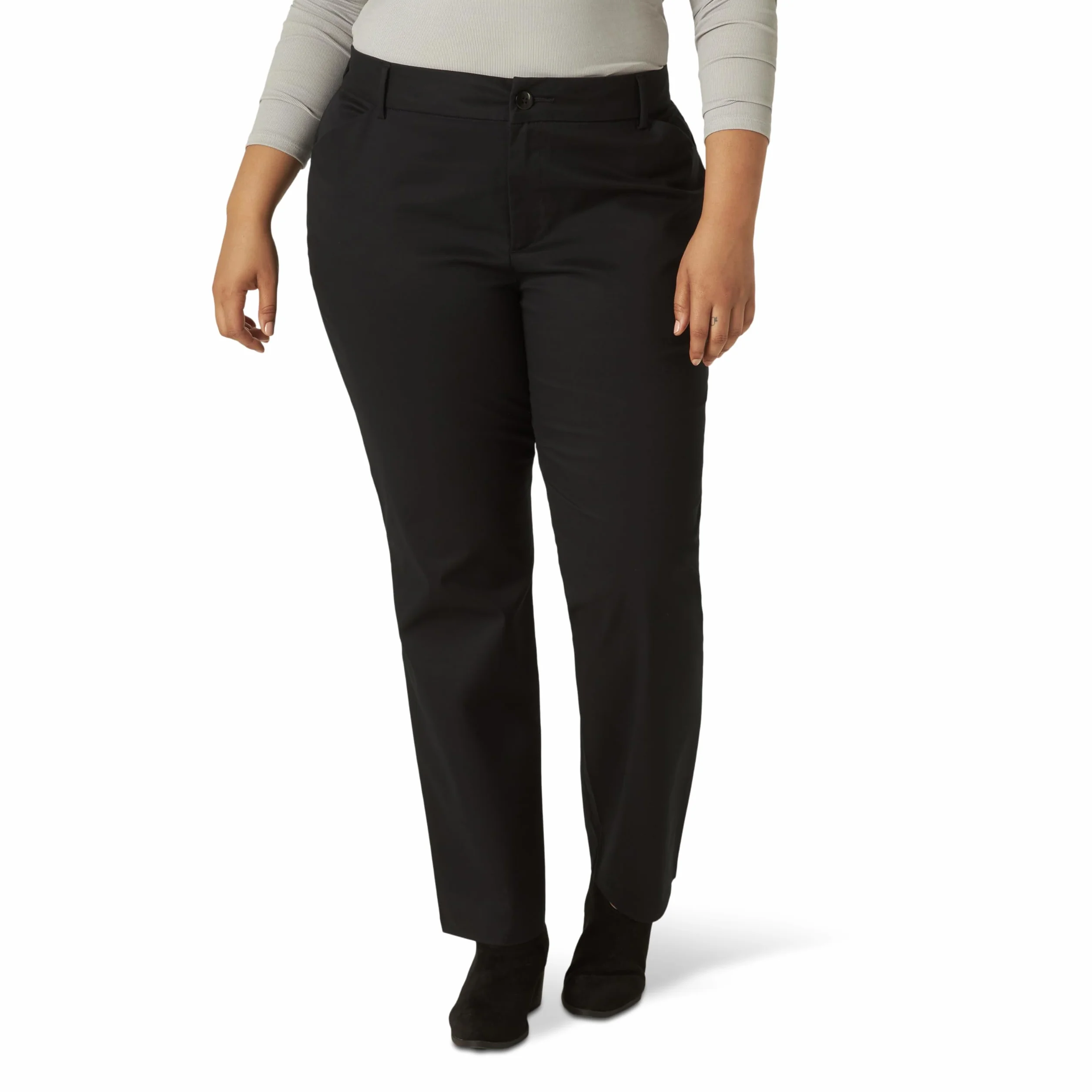 Lee Wrinkle Free Relaxed Fit Straight Leg Pant - Spodnie Kobiety